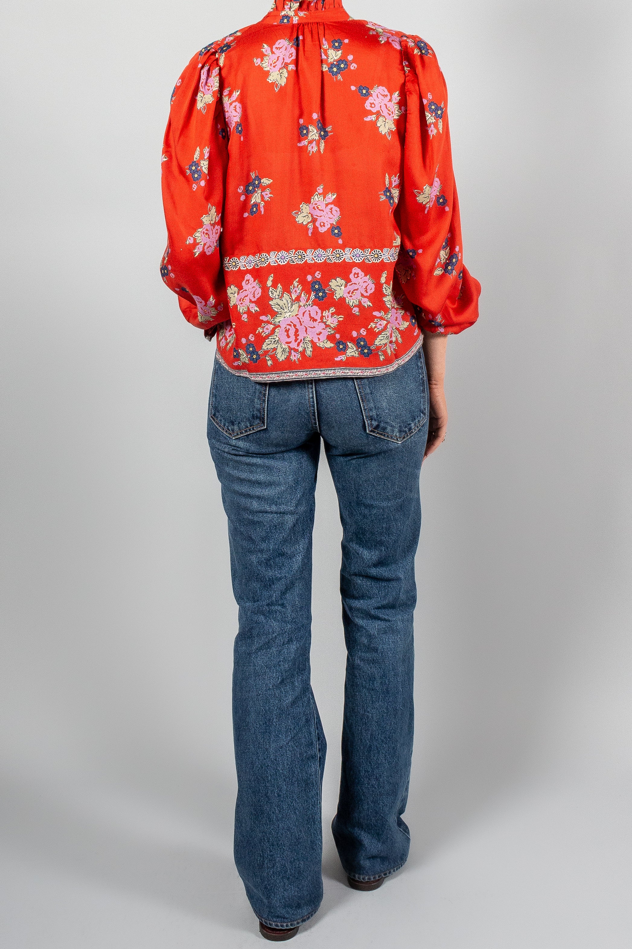 Alix Of Bohemia Annabel Carmine Bouquet Shirt-Tops-Misch-Boutique-Vancouver-Canada-misch.ca
