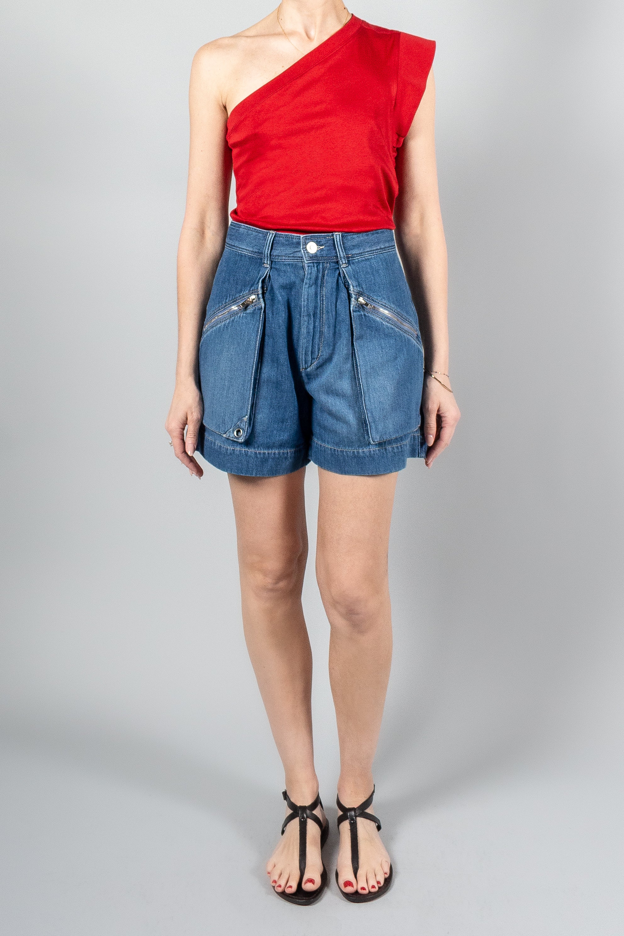 Isabel Marant Jeliano Denim Shorts-Pants and Shorts-Misch-Boutique-Vancouver-Canada-misch.ca