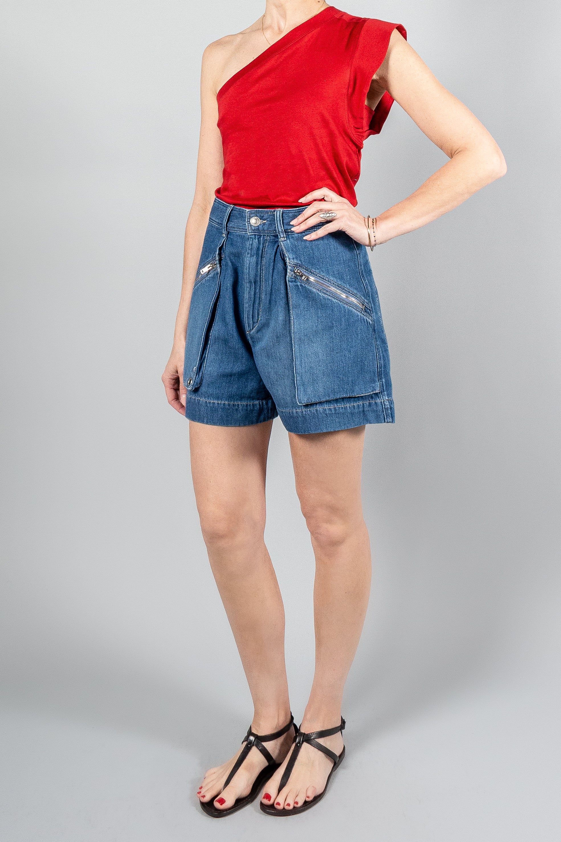 Isabel Marant Jeliano Denim Shorts-Pants and Shorts-Misch-Boutique-Vancouver-Canada-misch.ca