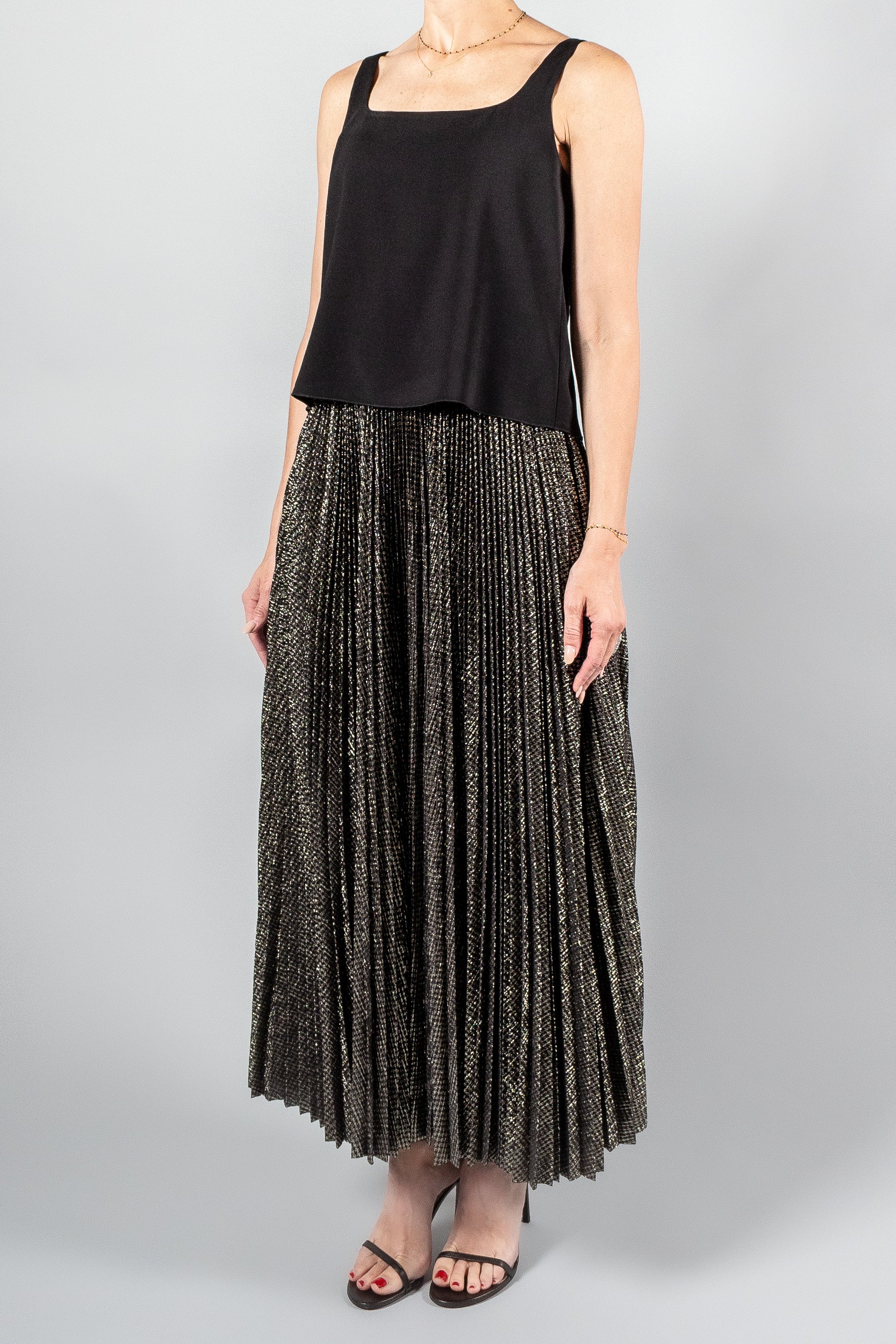 Forte Forte Lamé Pied De Poule Long Skirt-Skirts-Misch-Boutique-Vancouver-Canada-misch.ca