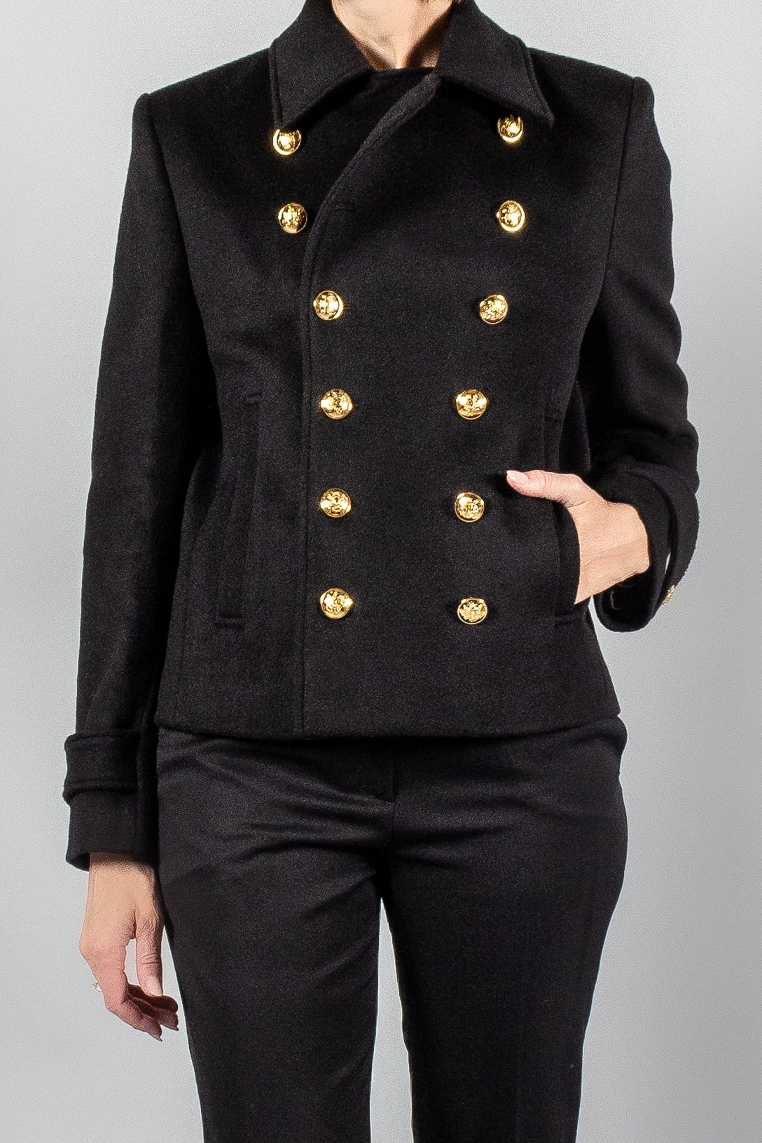 Nili Lotan Ornella Cropped Peacoat-Jackets and Blazers-Misch-Boutique-Vancouver-Canada-misch.ca