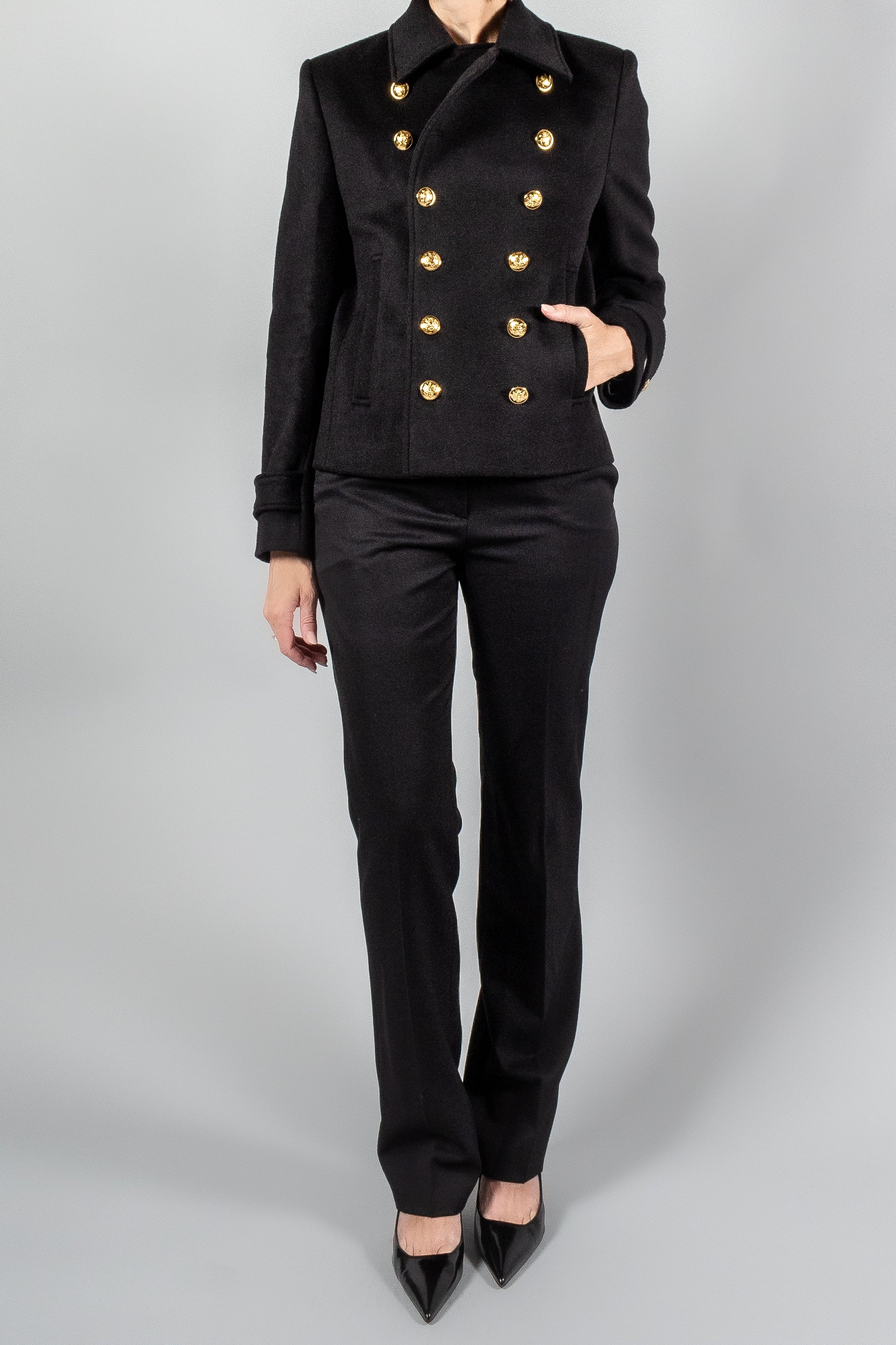 Nili Lotan Ornella Cropped Peacoat-Jackets and Blazers-Misch-Boutique-Vancouver-Canada-misch.ca