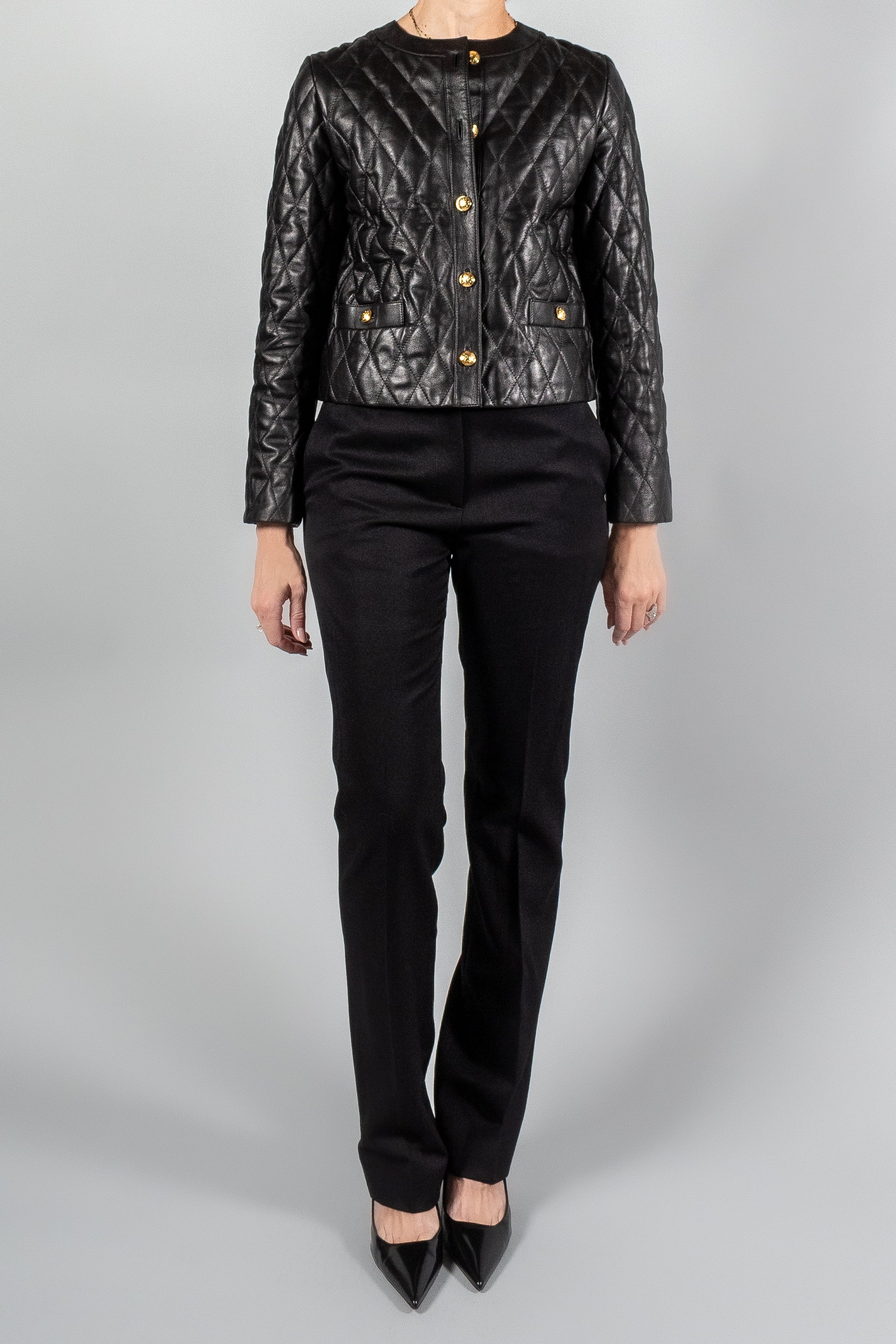 Nili Lotan Amy Quilted Leather Jacket-Jackets and Blazers-Misch-Boutique-Vancouver-Canada-misch.ca