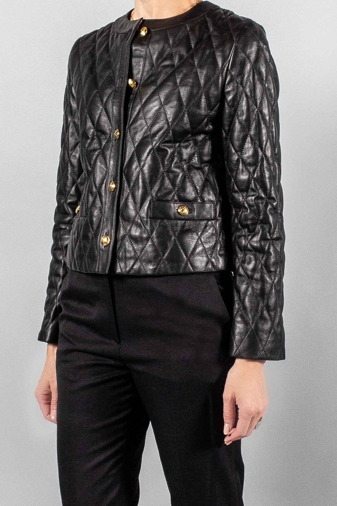 Nili Lotan Amy Quilted Leather Jacket-Jackets and Blazers-Misch-Boutique-Vancouver-Canada-misch.ca