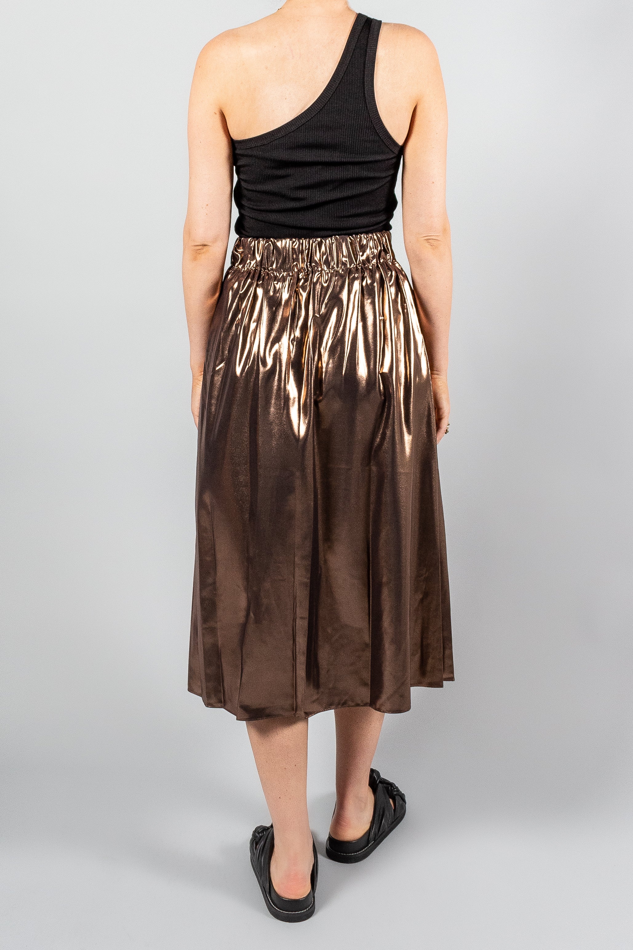 Maria Mcmanus Metallic Pleat Front Skirt-Skirts-Misch-Boutique-Vancouver-Canada-misch.ca