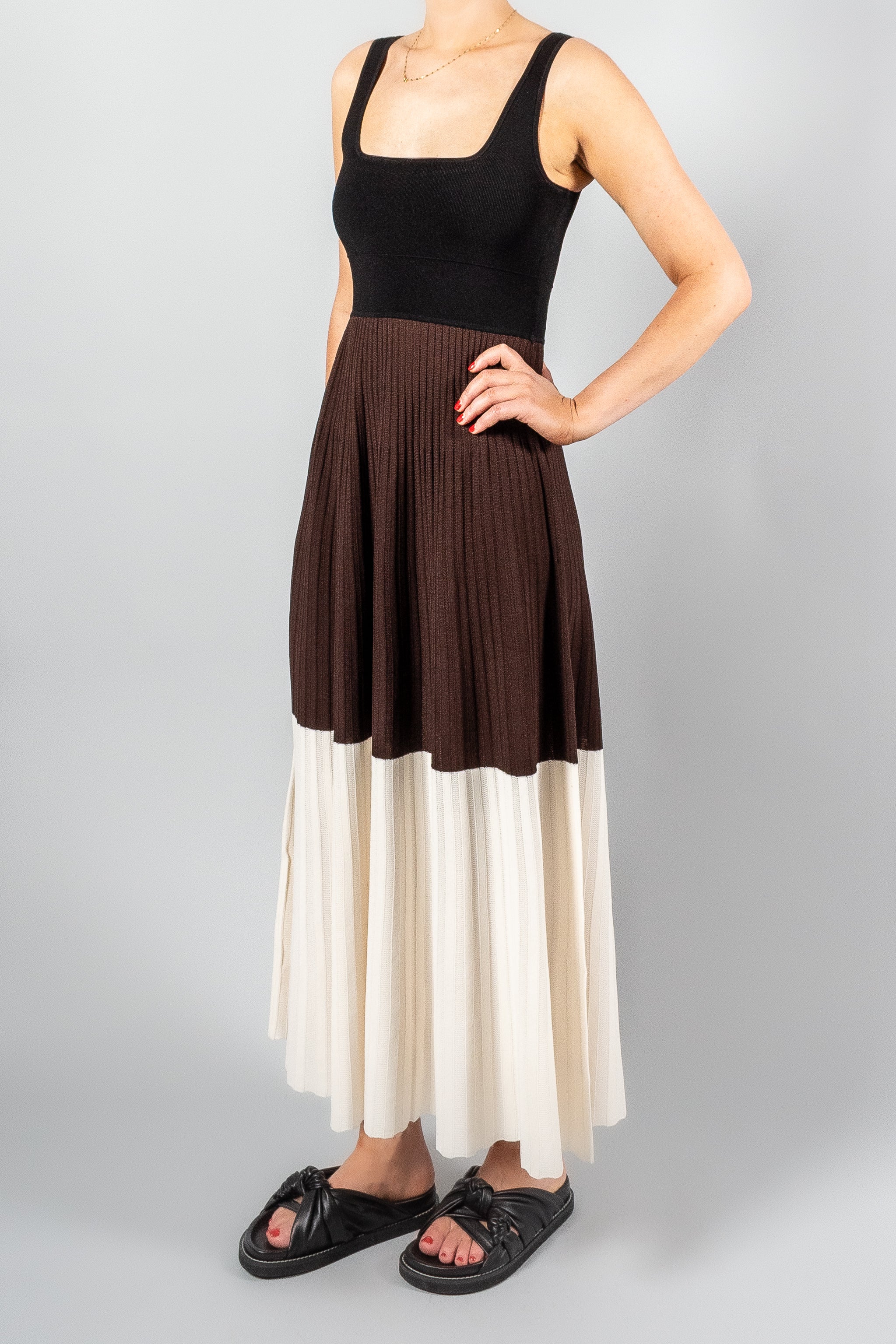 Maria Mcmanus Square Neck Colour Block Dress-Dresses and Jumpsuits-Misch-Boutique-Vancouver-Canada-misch.ca