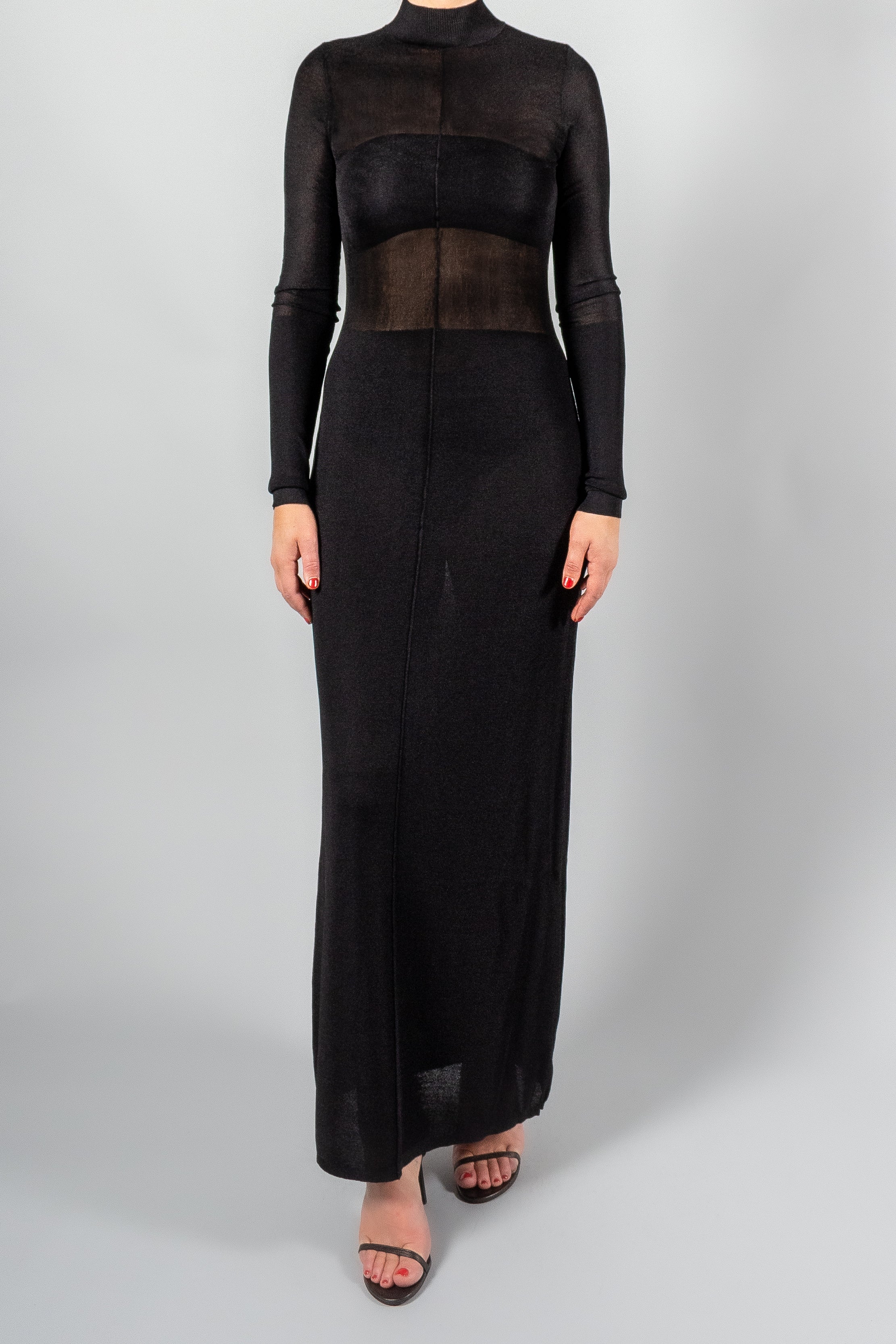 Maria Mcmanus Sheer Mock Neck Dress-Dresses and Jumpsuits-Misch-Boutique-Vancouver-Canada-misch.ca