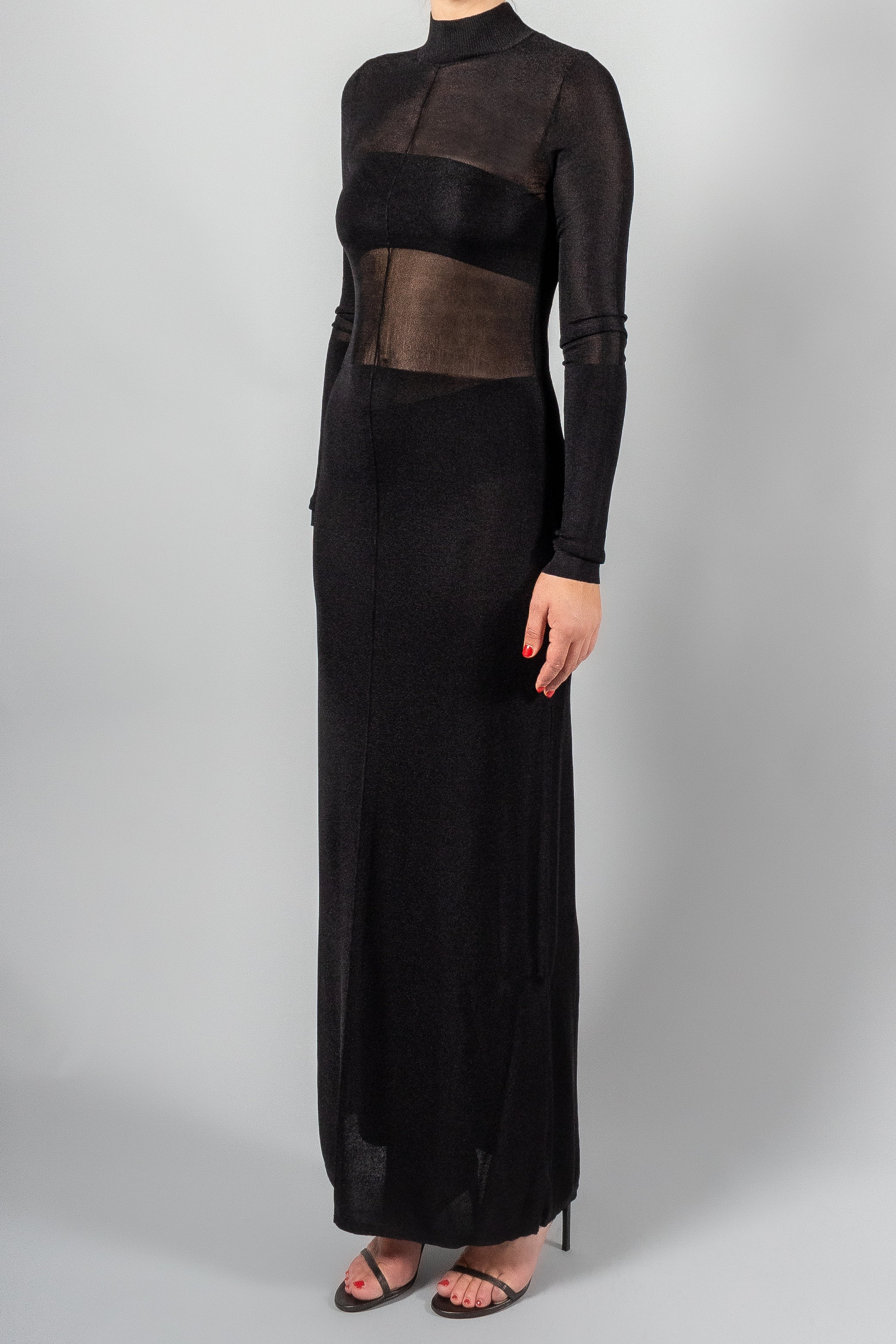 Maria Mcmanus Sheer Mock Neck Dress-Dresses and Jumpsuits-Misch-Boutique-Vancouver-Canada-misch.ca