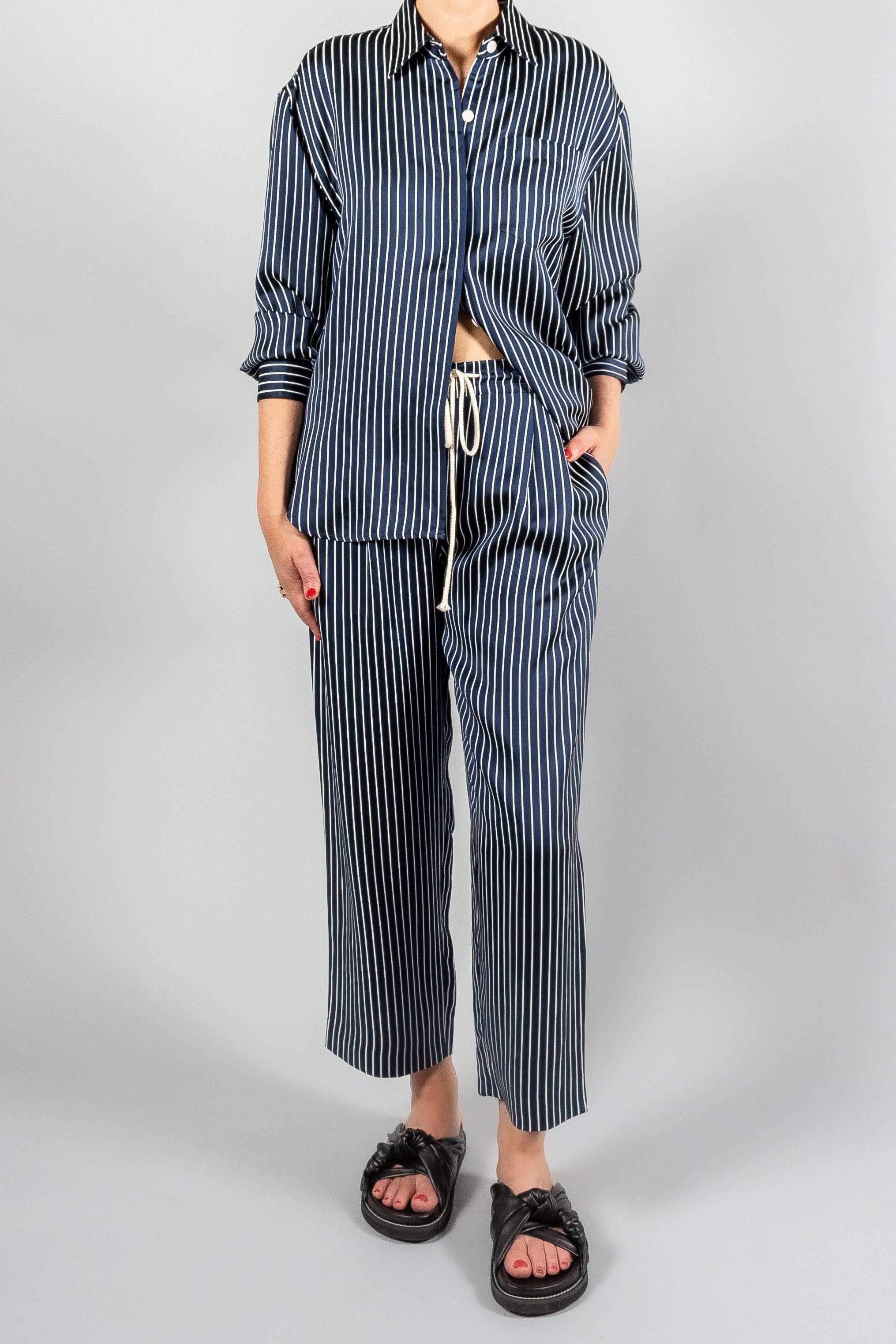 Maria Mcmanus Drawstring Pleat Front Pant-Pants and Shorts-Misch-Boutique-Vancouver-Canada-misch.ca