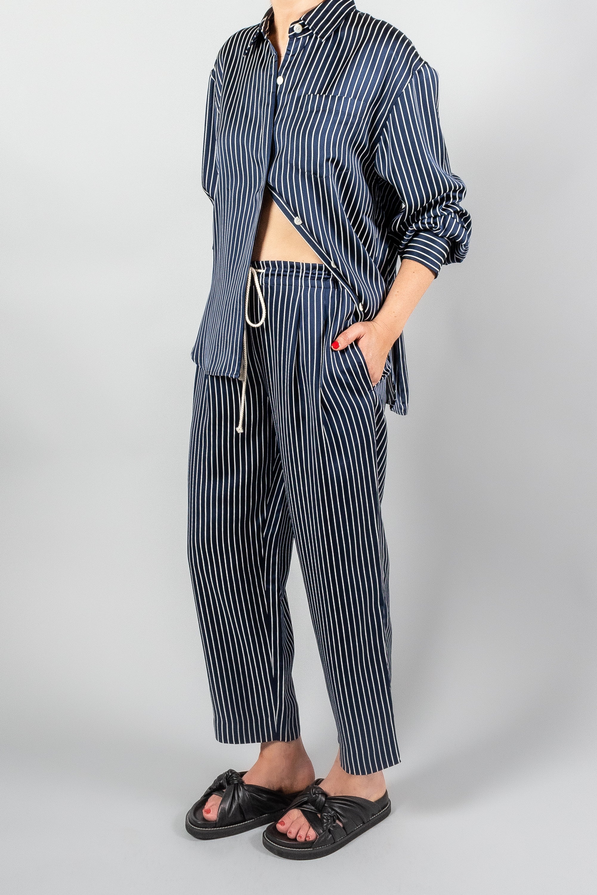 Maria Mcmanus Drawstring Pleat Front Pant-Pants and Shorts-Misch-Boutique-Vancouver-Canada-misch.ca