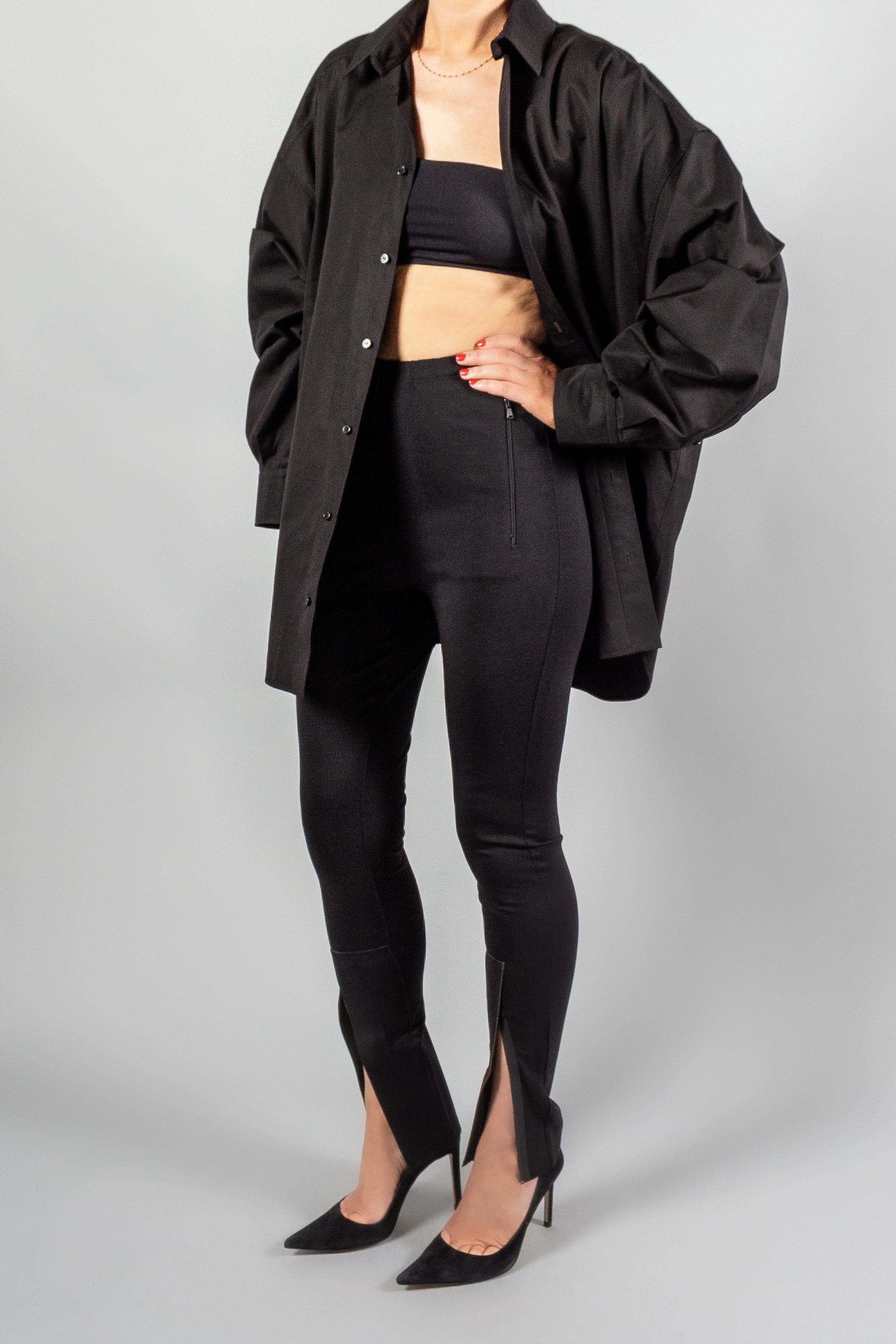 Wardrobe NYC Front Zip Legging-Pants and shorts-Misch-Boutique-Vancouver-Canada-misch.ca