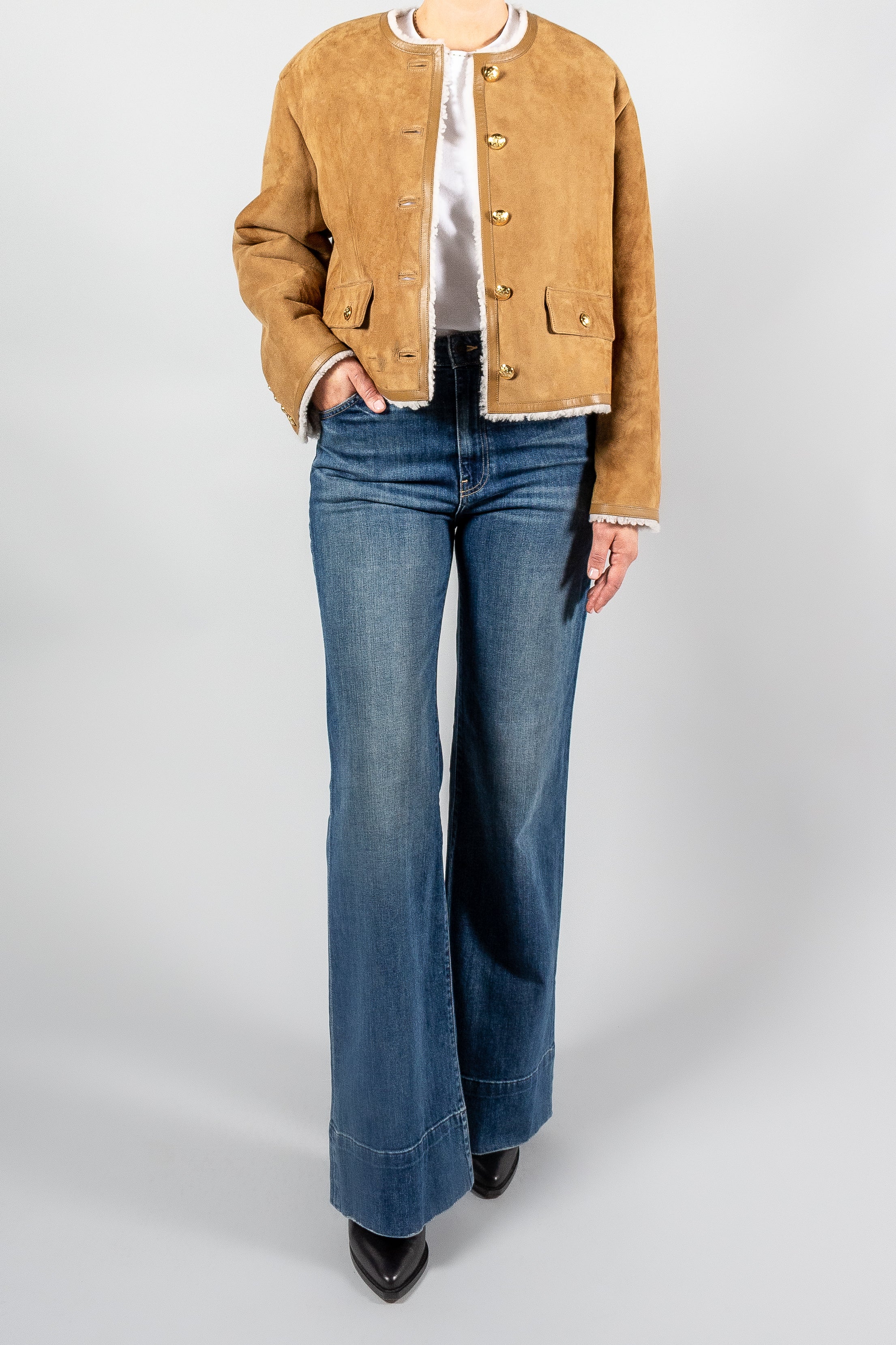 Nili Lotan Zanie Short Shearling Jacket-Pants and Shorts-Misch-Boutique-Vancouver-Canada-misch.ca