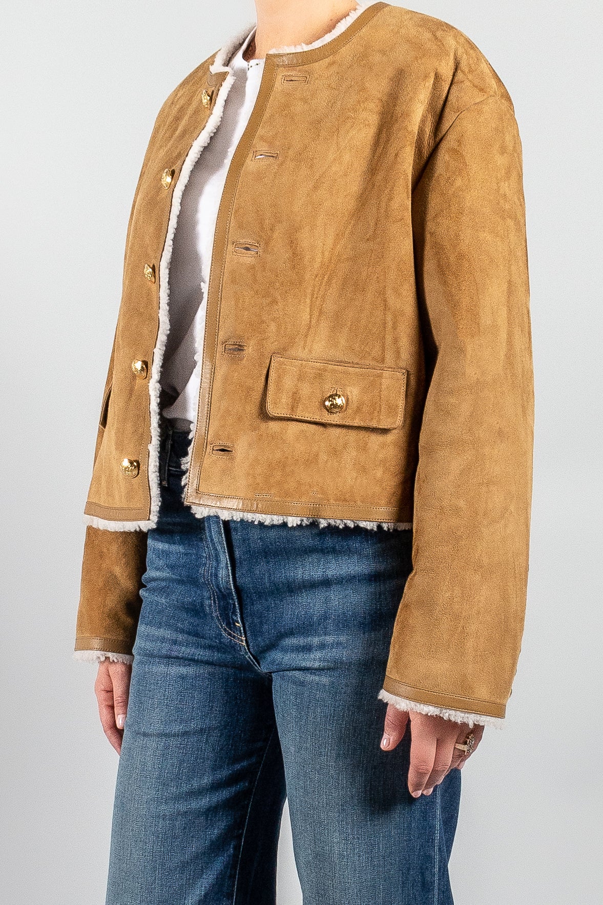 Nili Lotan Zanie Short Shearling Jacket-Pants and Shorts-Misch-Boutique-Vancouver-Canada-misch.ca