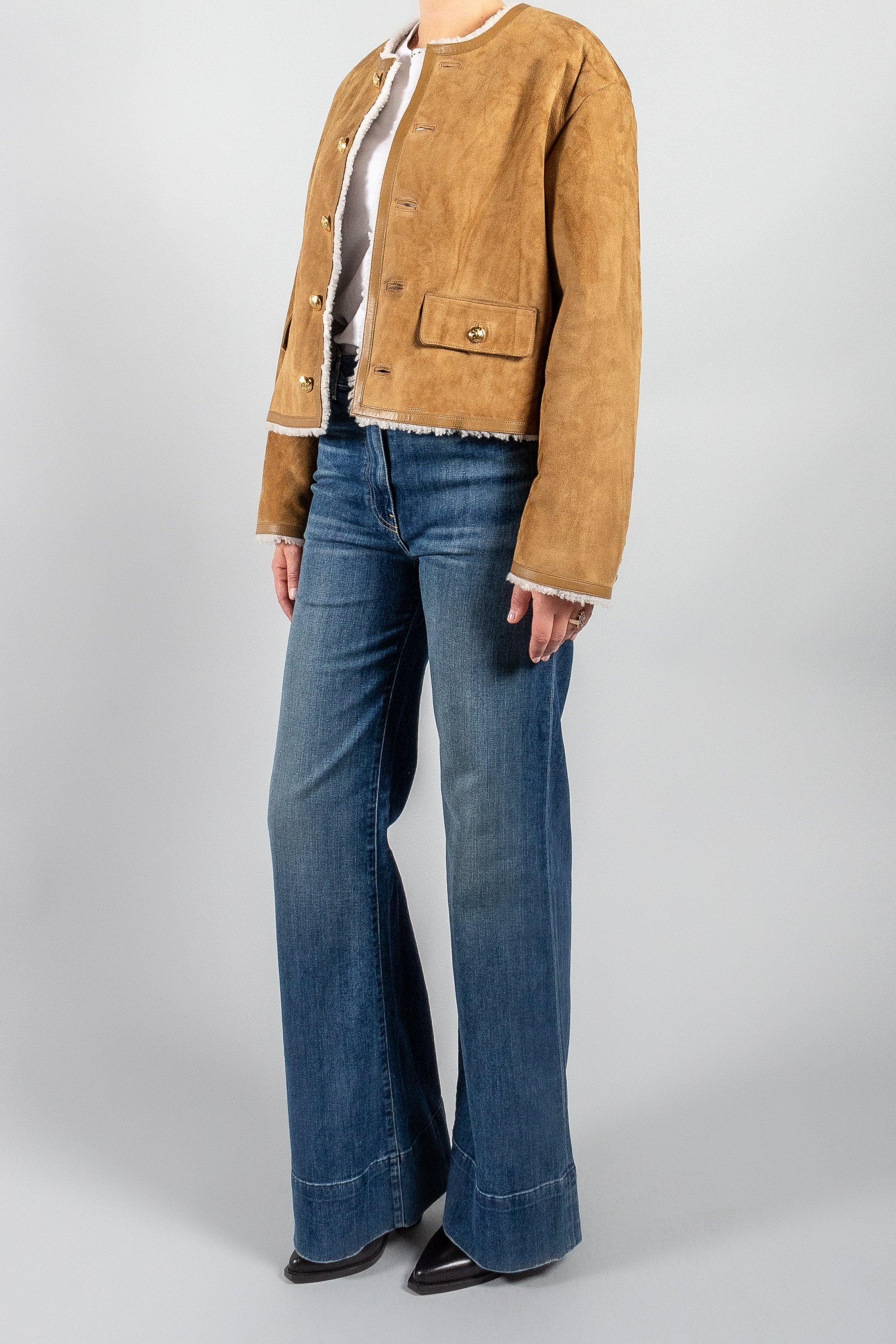 Nili Lotan Zanie Short Shearling Jacket-Pants and Shorts-Misch-Boutique-Vancouver-Canada-misch.ca