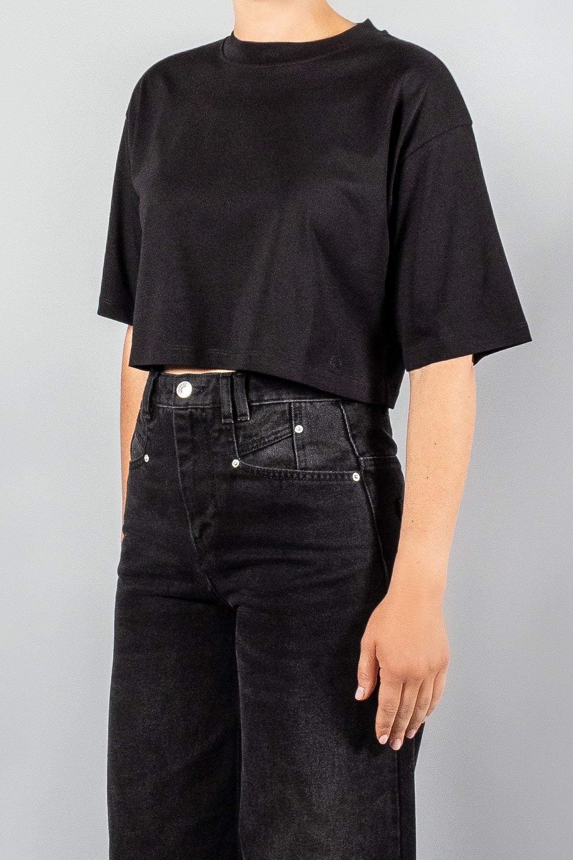 Loulou Studio Gupo Cropped T-Shirt-Tops-Misch-Boutique-Vancouver-Canada-misch.ca