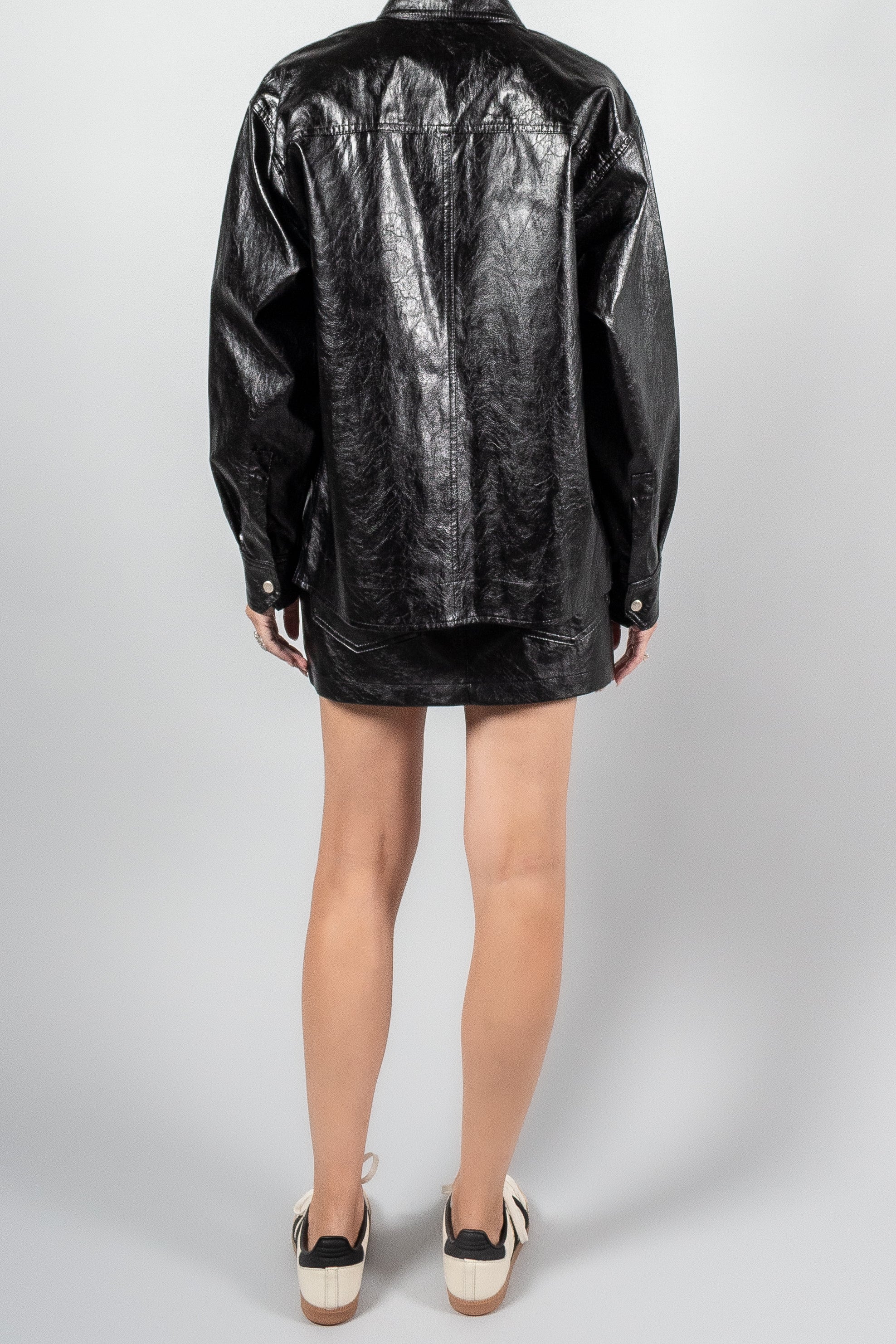 Isabel Marant Etoile Abelia Leather Shirt-Tops-Misch-Boutique-Vancouver-Canada-misch.ca