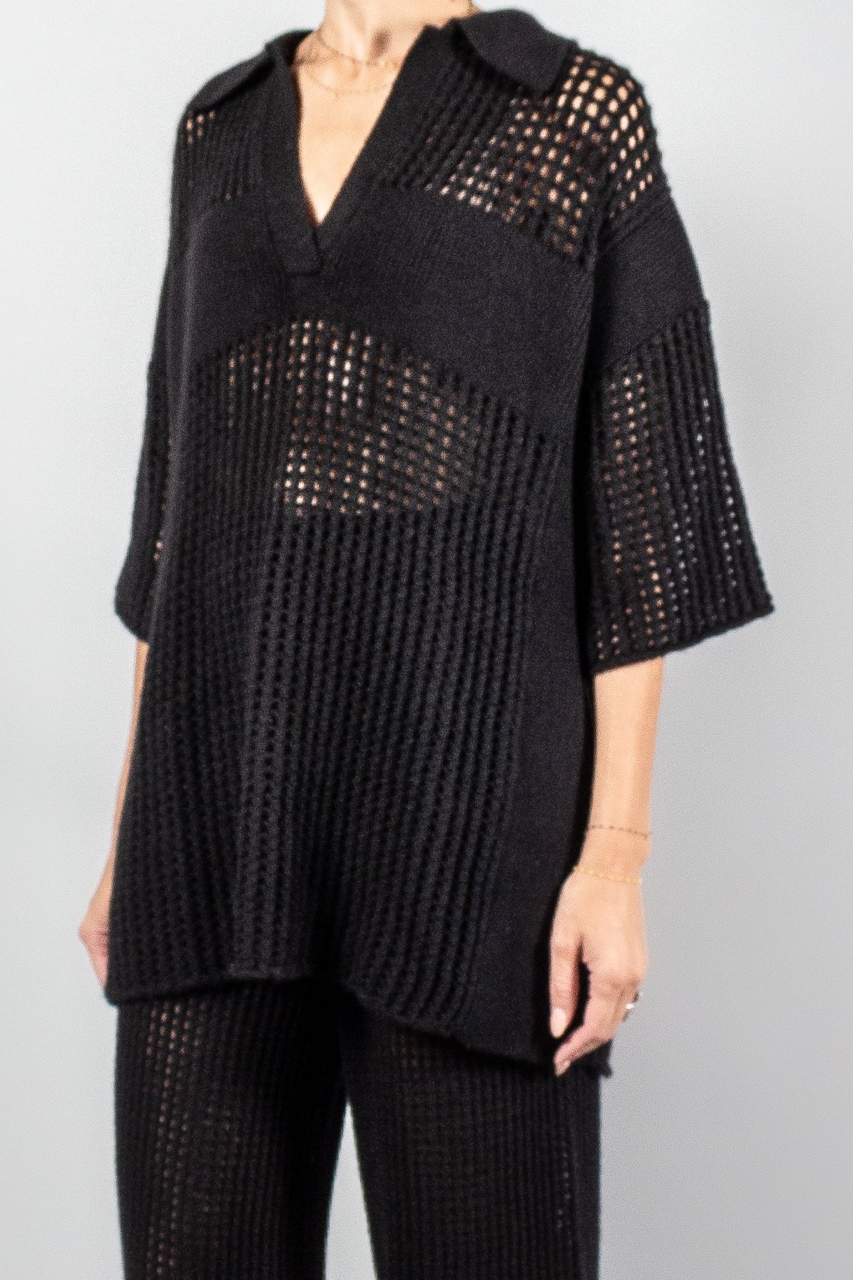 Lisa Yang Lei Cashmere Woven Sweater-Knitwear-Misch-Boutique-Vancouver-Canada-misch.ca