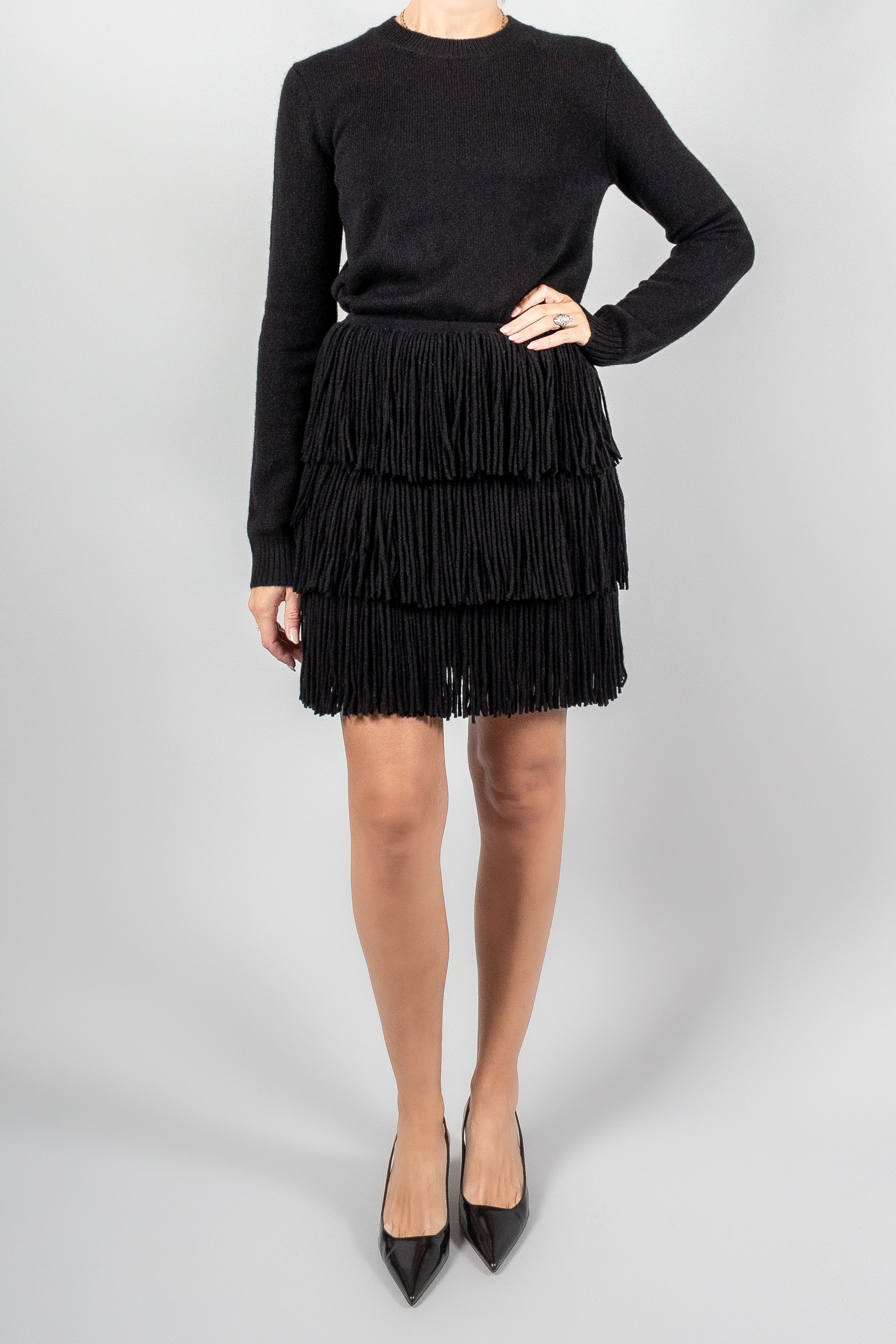 Lisa Yang Kailin Fringe Skirt-Skirts-Misch-Boutique-Vancouver-Canada-misch.ca