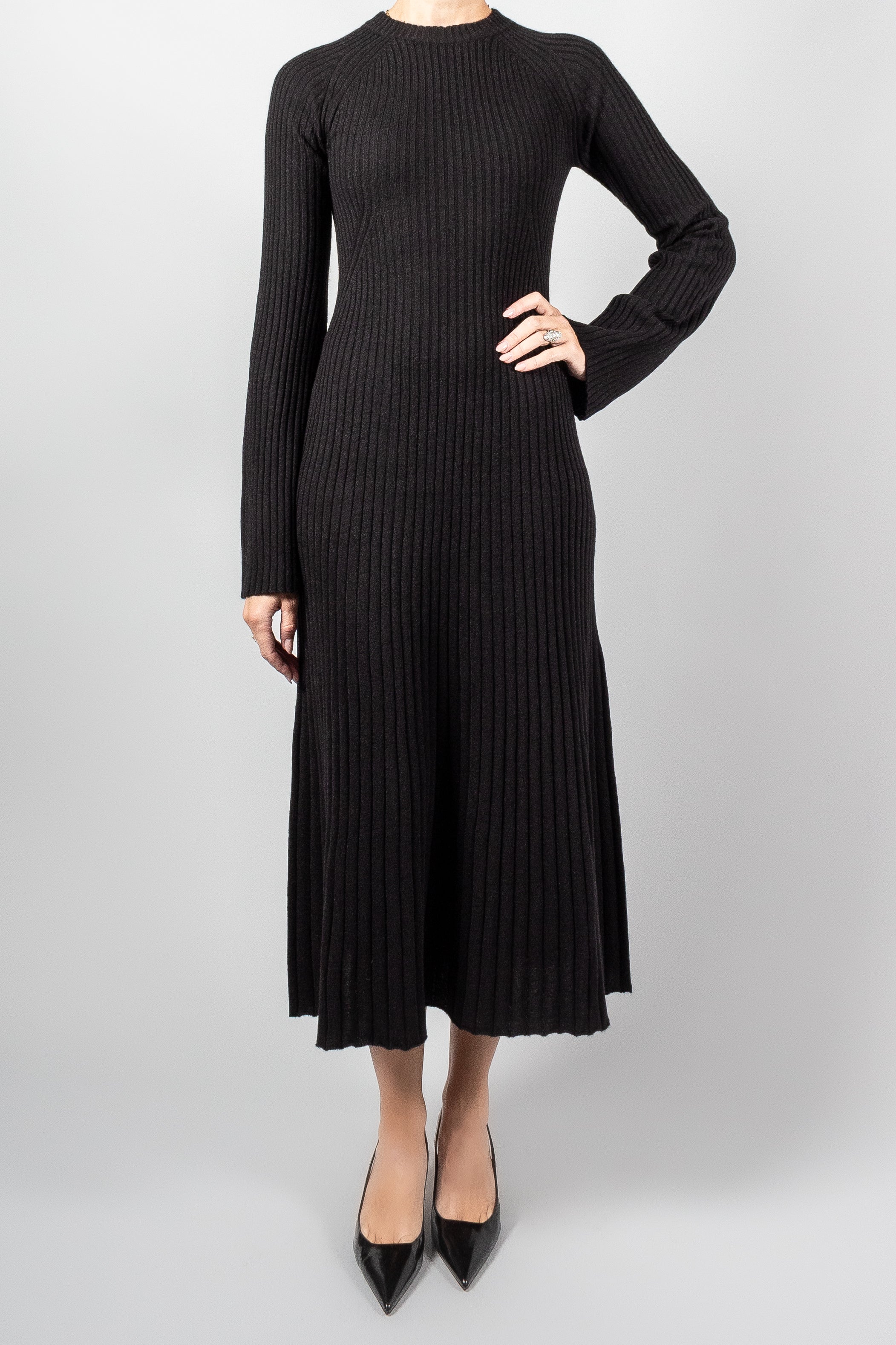 Loulou Studio Hobas Long Knit Dress-Dresses and Jumpsuits-Misch-Boutique-Vancouver-Canada-misch.ca