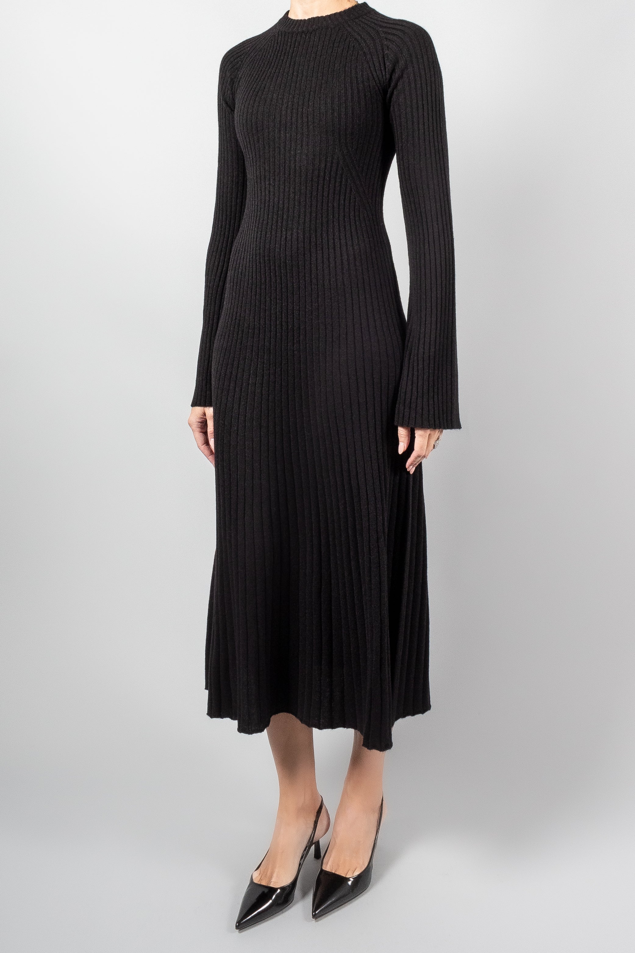 Loulou Studio Hobas Long Knit Dress-Dresses and Jumpsuits-Misch-Boutique-Vancouver-Canada-misch.ca