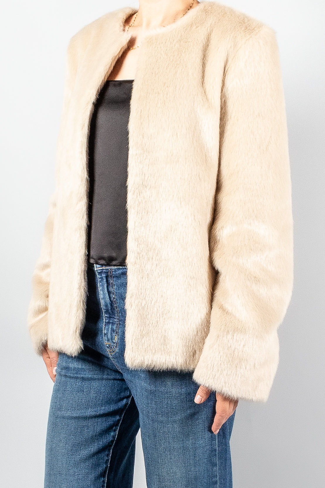 Loulou Studio Calista Faux Fur Jacket-Jackets and Blazers-Misch-Boutique-Vancouver-Canada-misch.ca