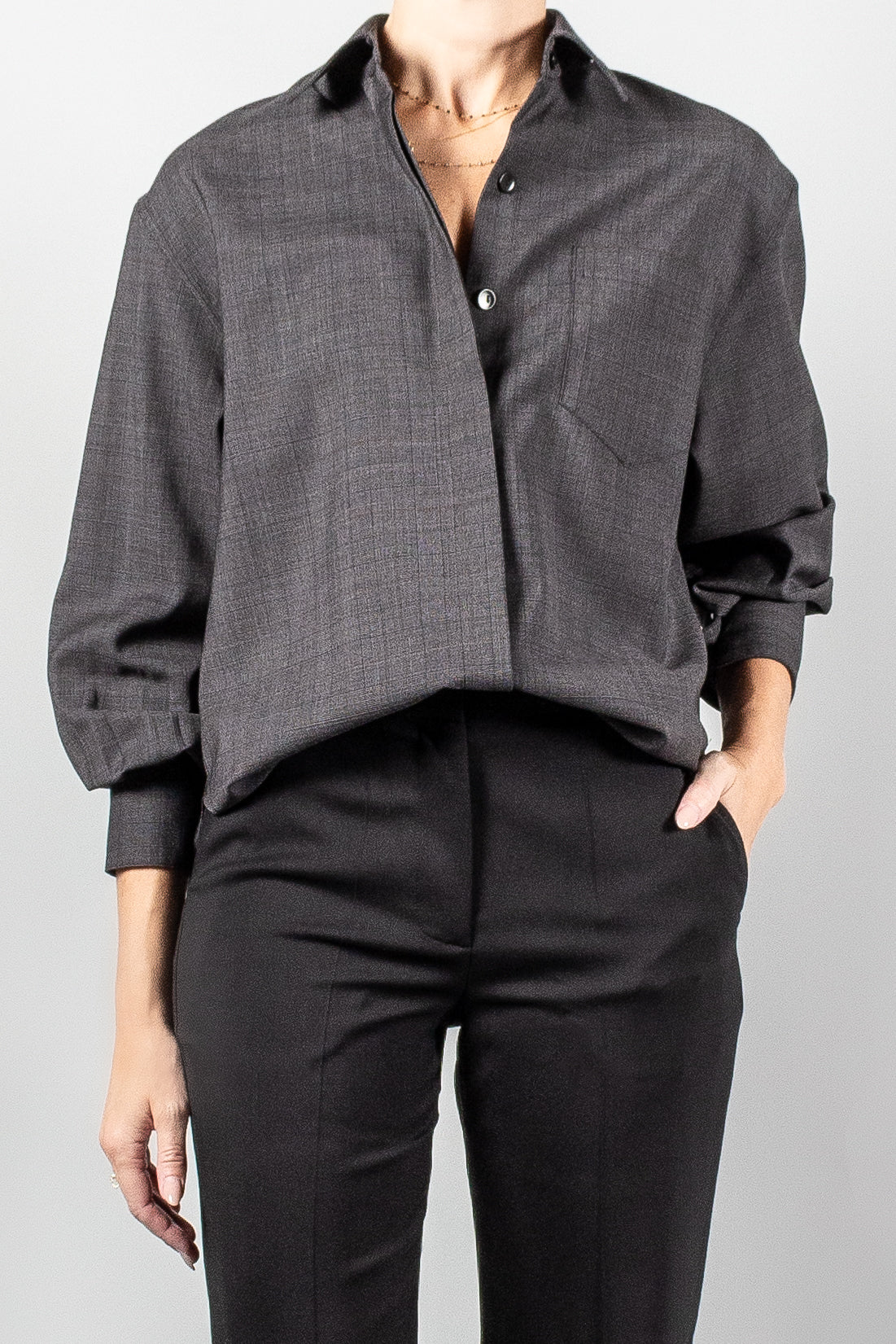 Maria Mcmanus Covered Placket Shirt-Tops-Misch-Boutique-Vancouver-Canada-misch.ca