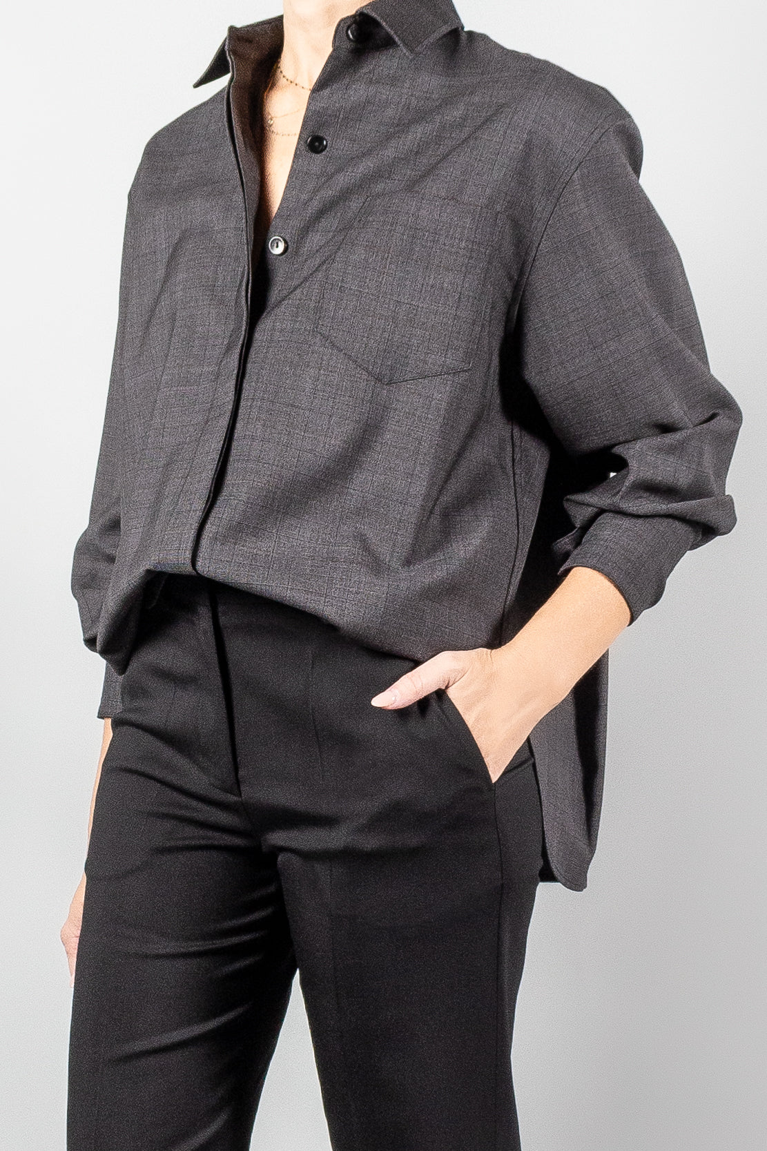 Maria Mcmanus Covered Placket Shirt-Tops-Misch-Boutique-Vancouver-Canada-misch.ca