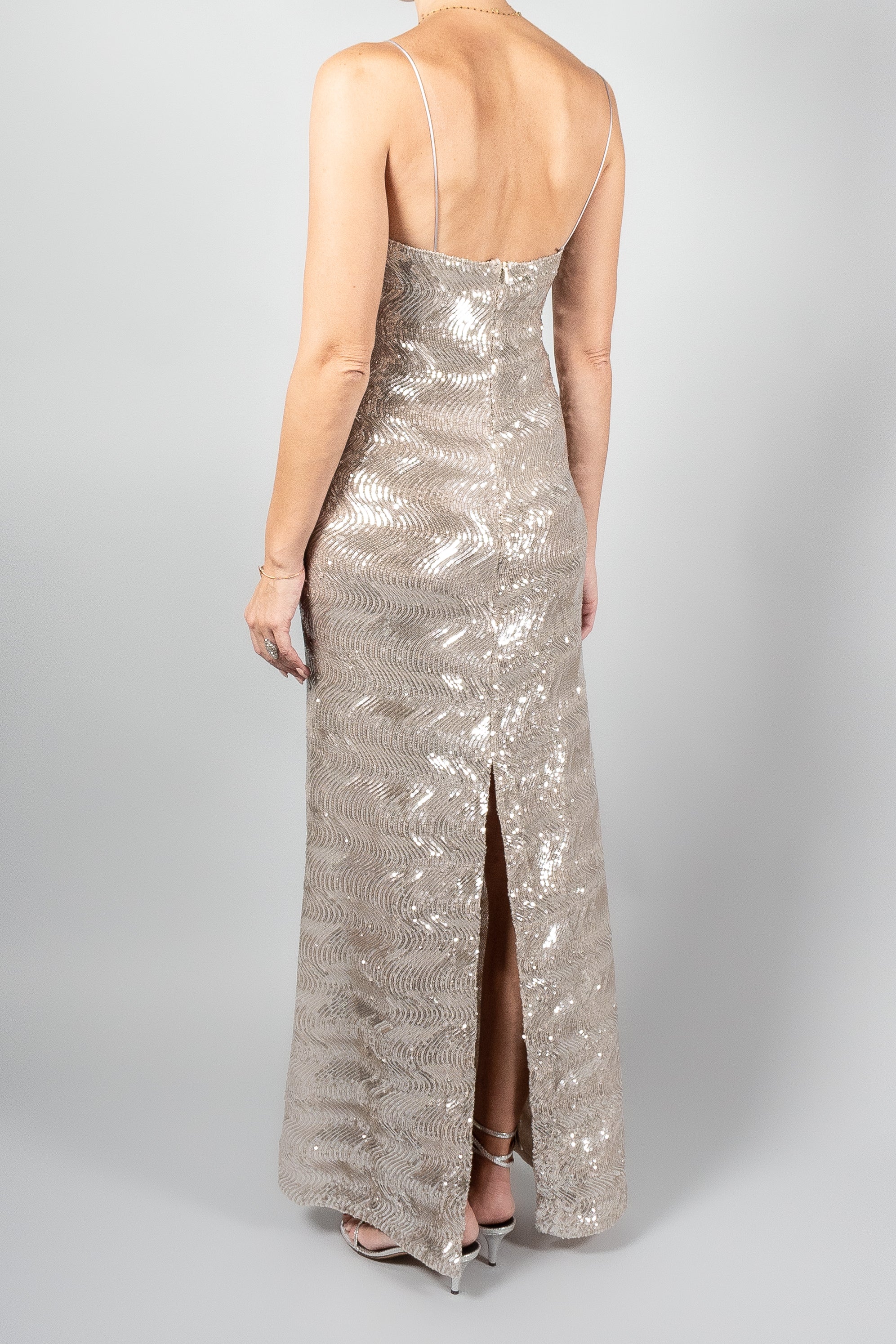 Forte Forte La Danza Del Mare Sequin Slip Dress-Dresses and Jumpsuits-Misch-Boutique-Vancouver-Canada-misch.ca