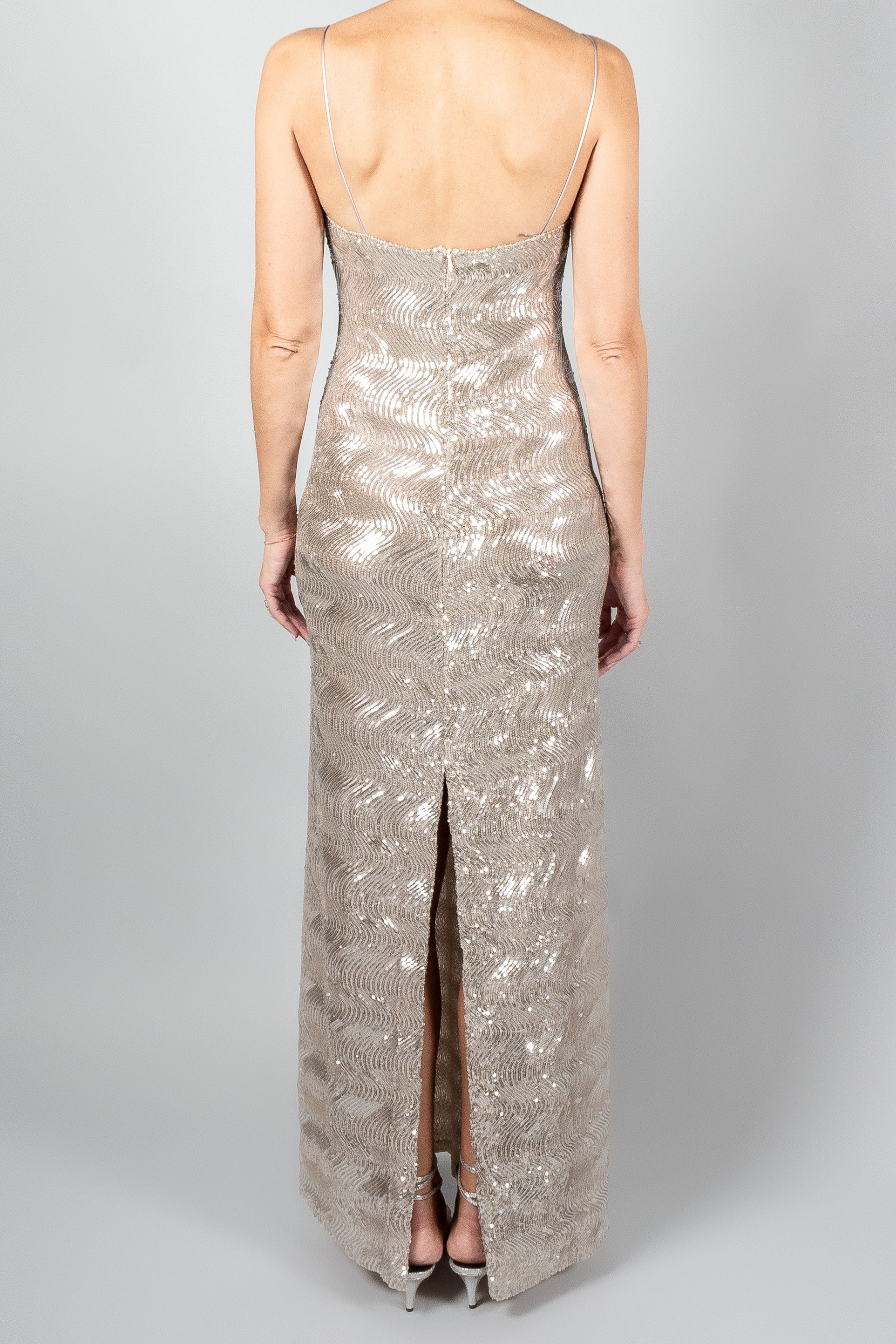 Forte Forte La Danza Del Mare Sequin Slip Dress-Dresses and Jumpsuits-Misch-Boutique-Vancouver-Canada-misch.ca