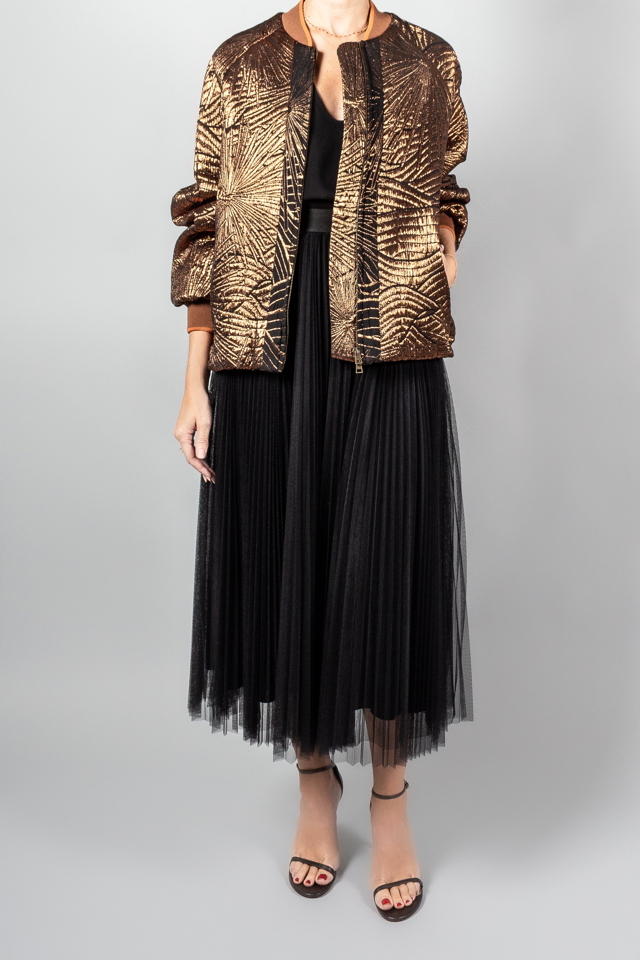 Forte Forte Golden Sunrise Jacquard Bomber-Jackets and Blazers-Misch-Boutique-Vancouver-Canada-misch.ca