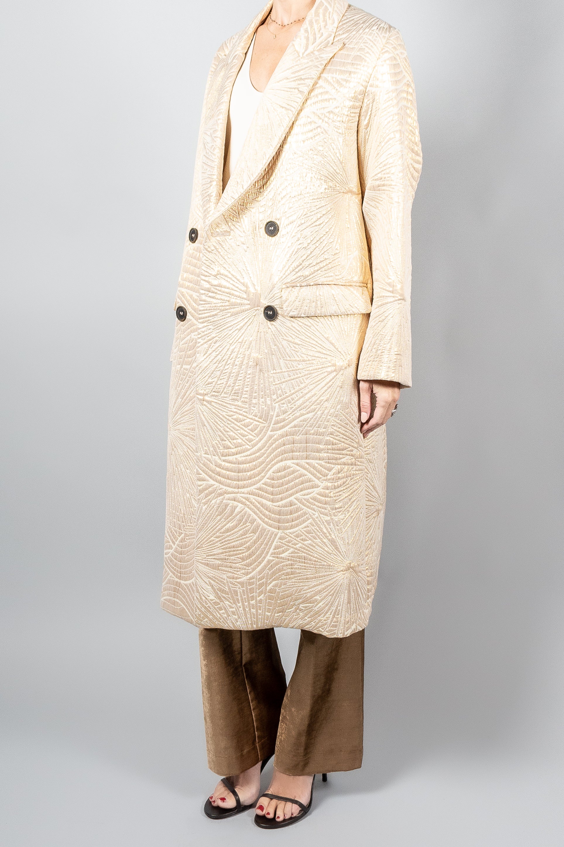 Forte Forte Golden Sunrise Jacquard Coat-Coats-Misch-Boutique-Vancouver-Canada-misch.ca