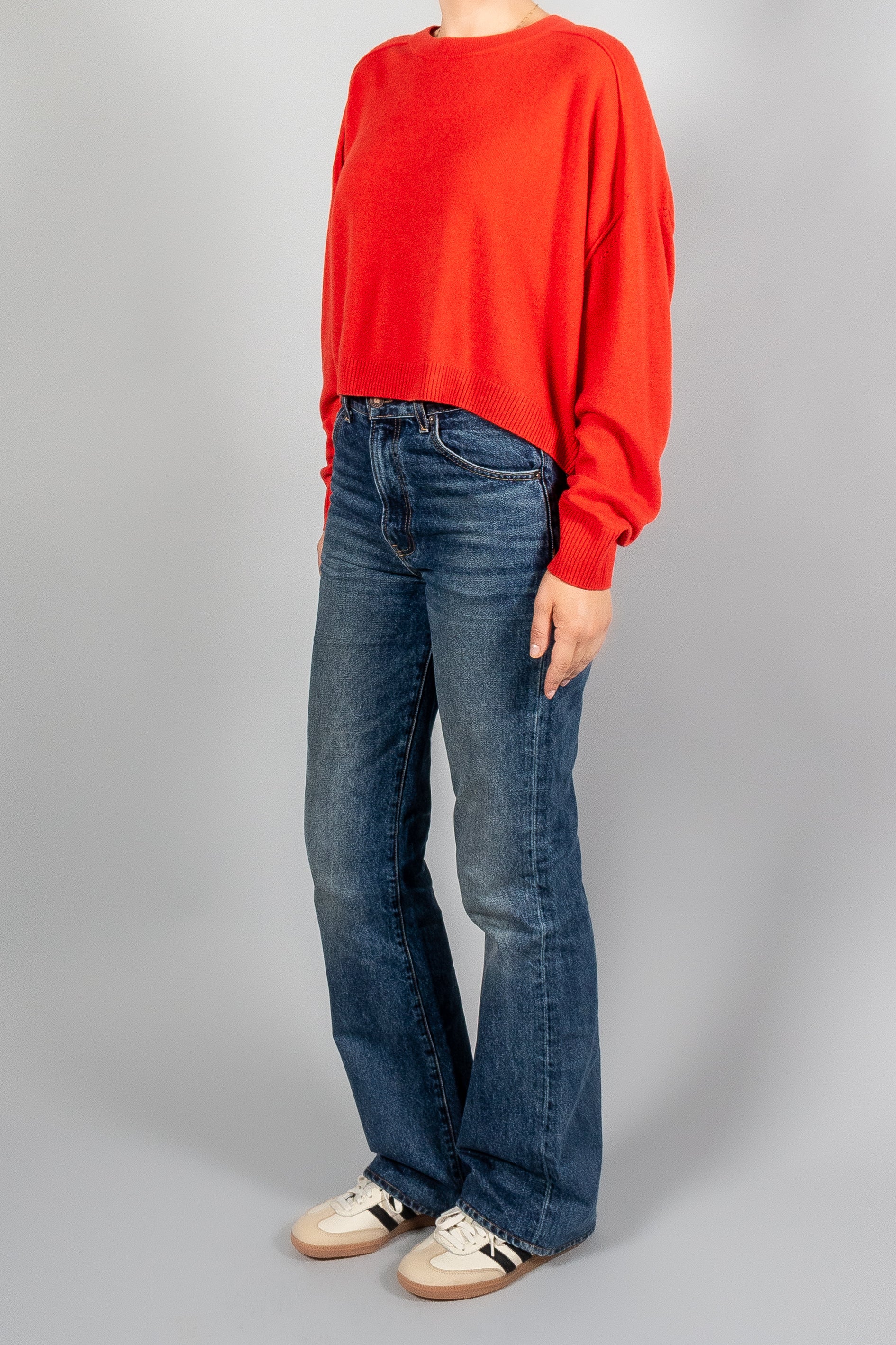 Vanessa Bruno Valerie Pull Col Rond - Coquelicot-Tops-Misch-Boutique-Vancouver-Canada-misch.ca