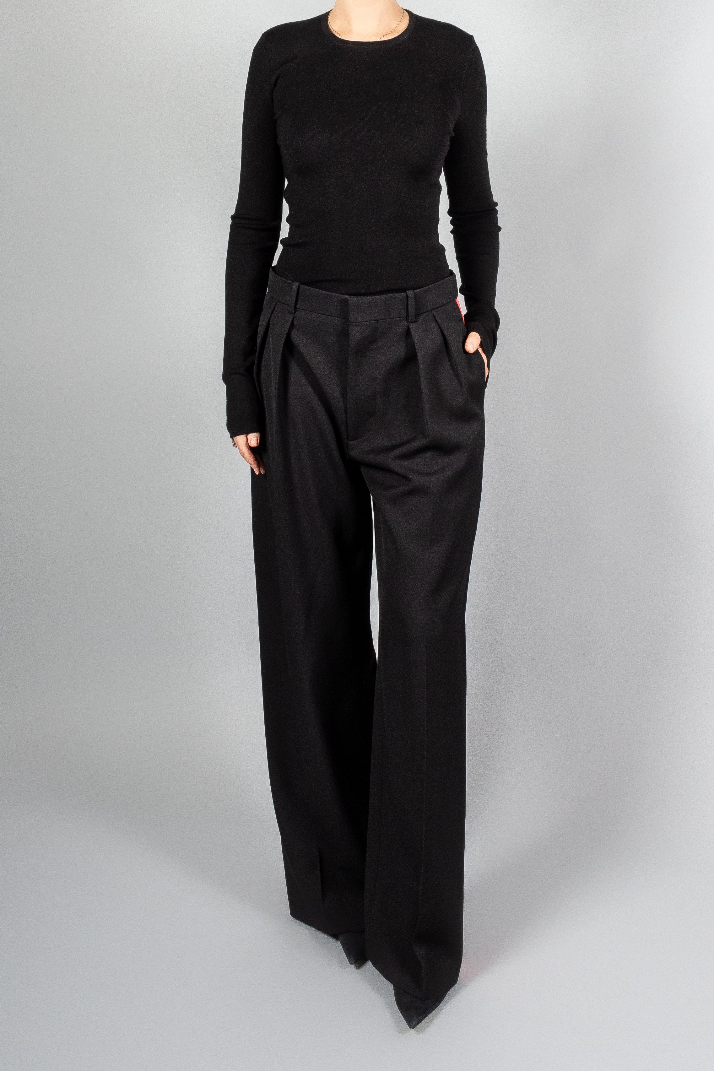 Wardrobe NYC Low Rise Tuxedo Trouser-Pants and Shorts-Misch-Boutique-Vancouver-Canada-misch.ca