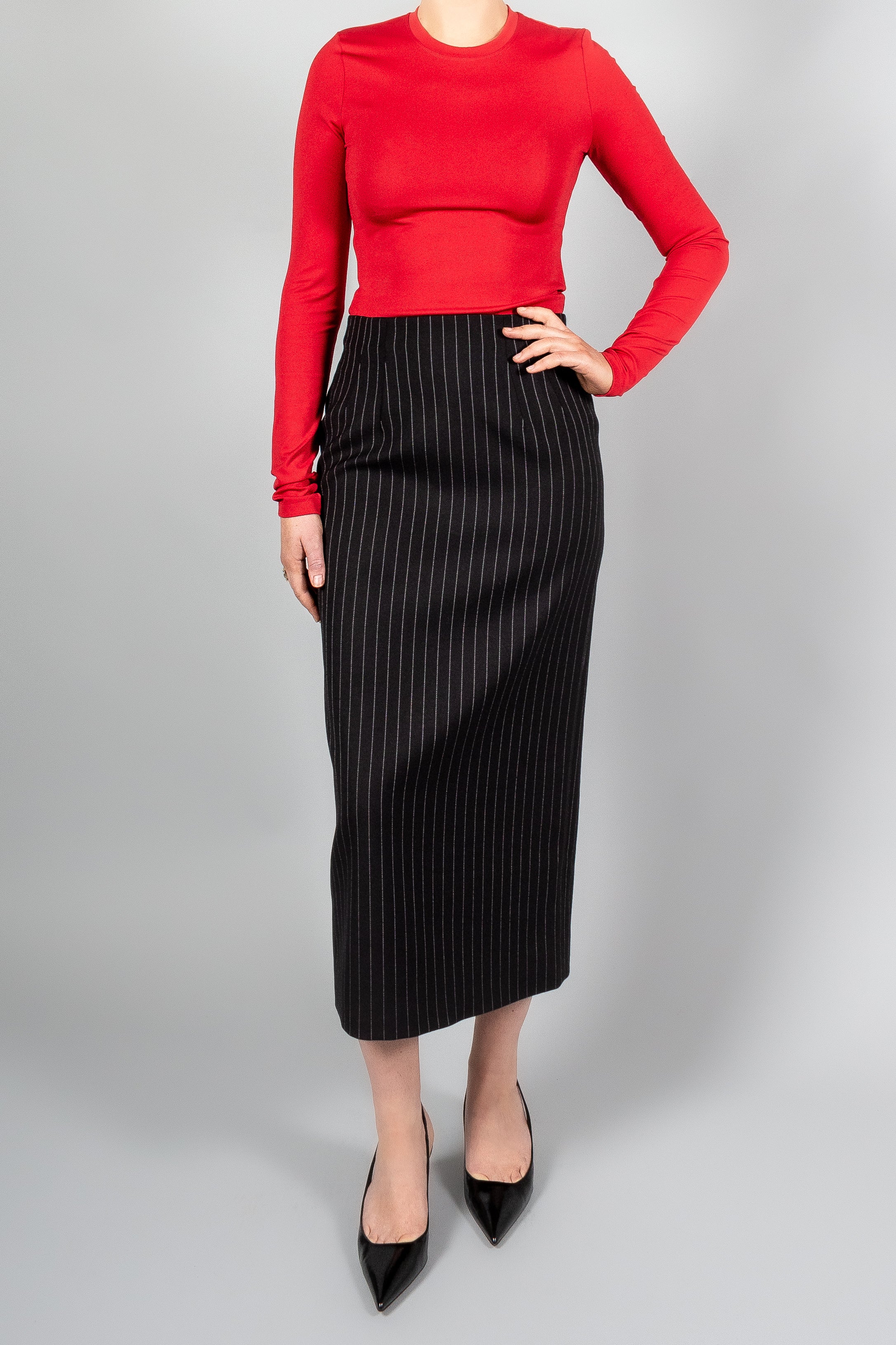 Wardrobe NYC Contour Midi Skirt-Skirts-Misch-Boutique-Vancouver-Canada-misch.ca