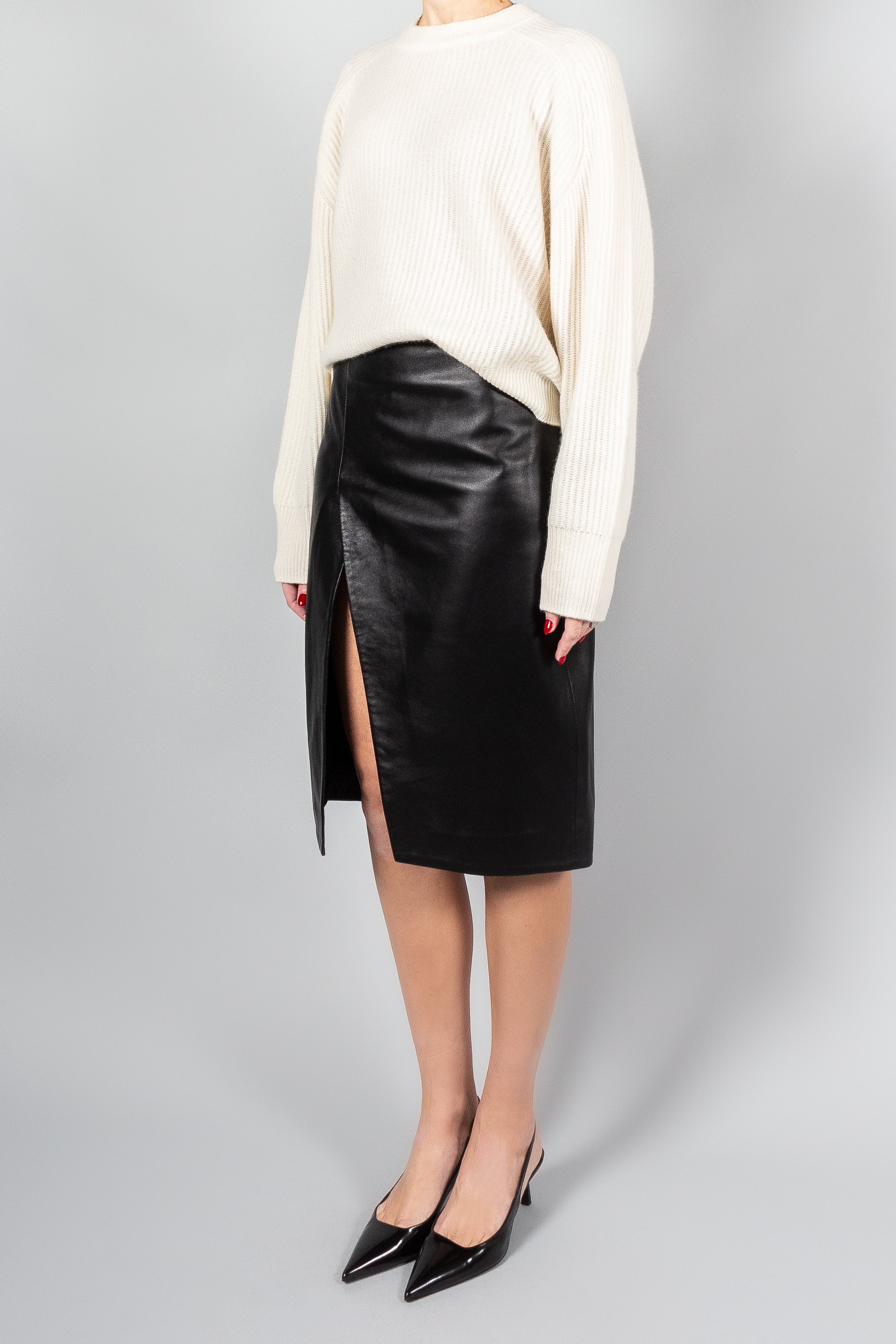 Loulou Studio Ekare Leather Skirt-Skirts-Misch-Boutique-Vancouver-Canada-misch.ca