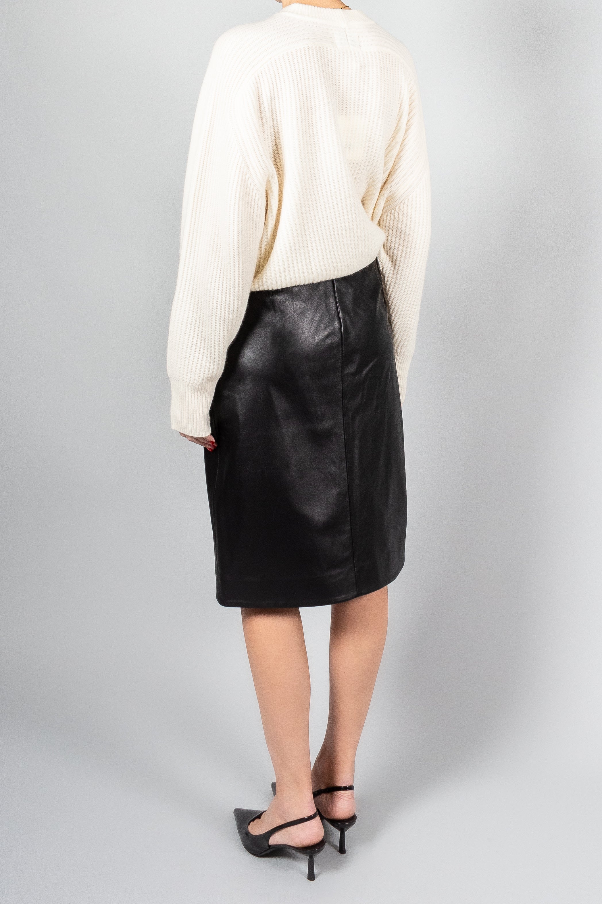 Loulou Studio Ekare Leather Skirt-Skirts-Misch-Boutique-Vancouver-Canada-misch.ca