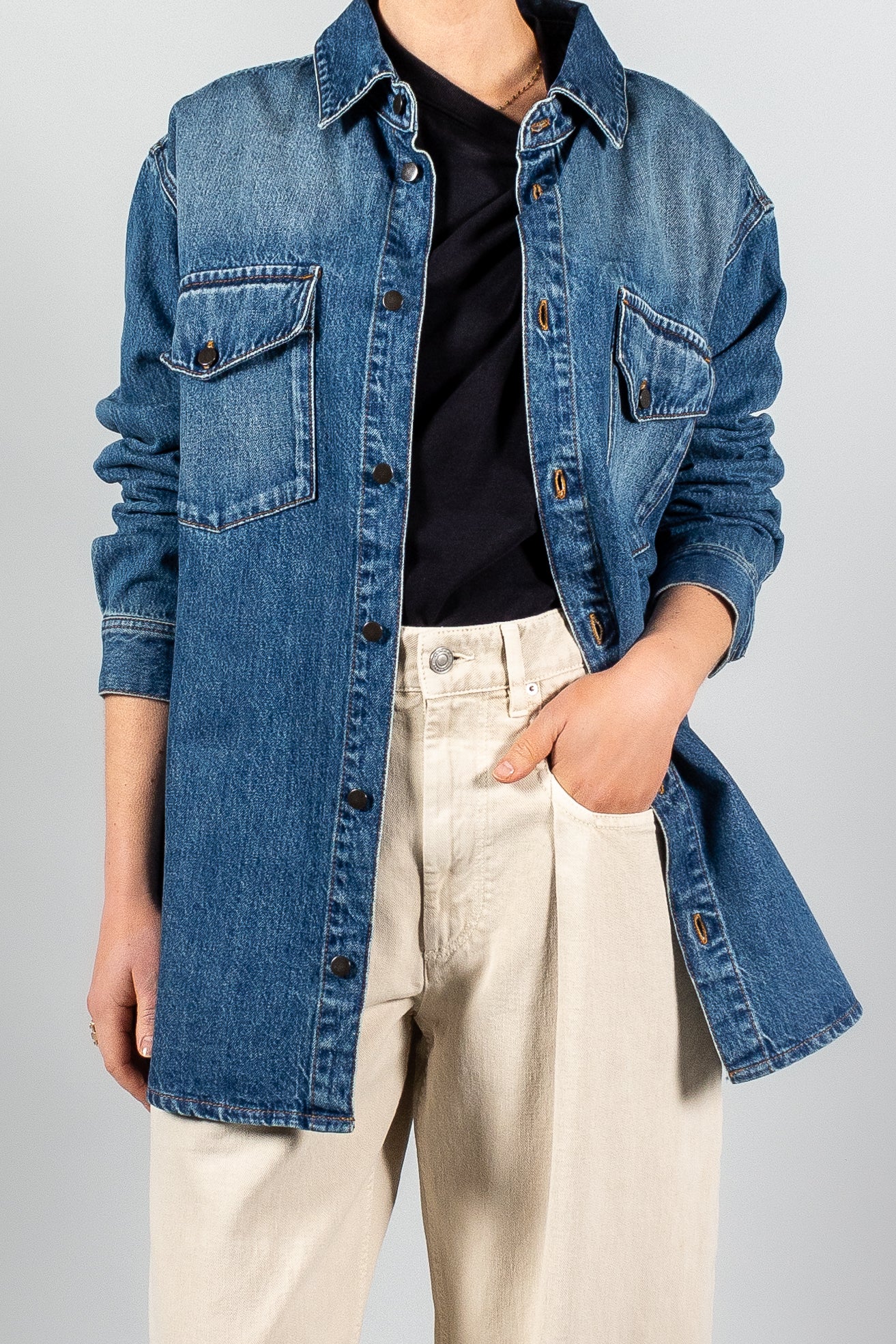 Kallmeyer Benet Denim Shirt Jacket-Jackets and Blazers-Misch-Boutique-Vancouver-Canada-misch.ca