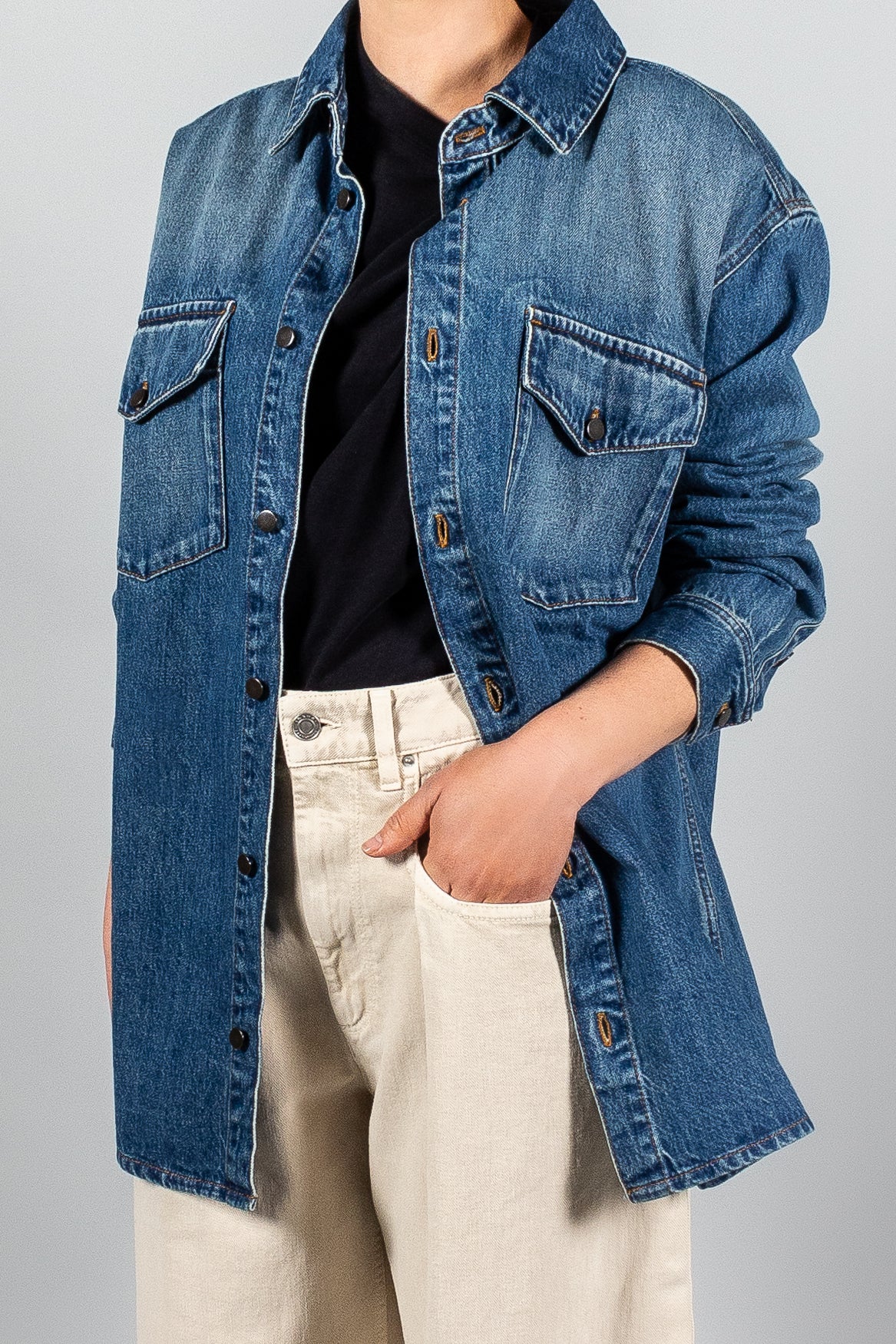 Kallmeyer Benet Denim Shirt Jacket-Jackets and Blazers-Misch-Boutique-Vancouver-Canada-misch.ca