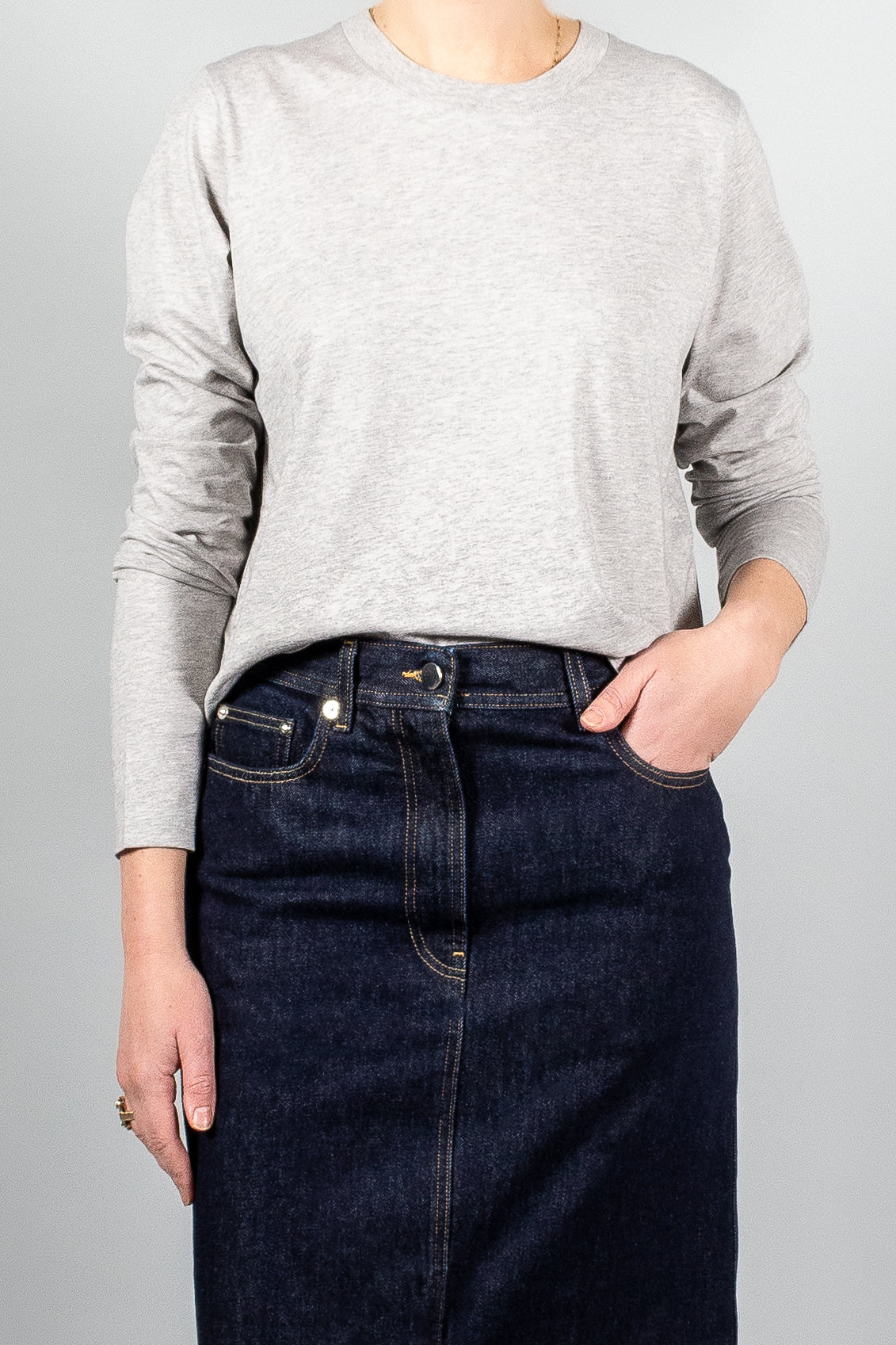 Loulou Studio Rona Denim Skirt-Skirts-Misch-Boutique-Vancouver-Canada-misch.ca