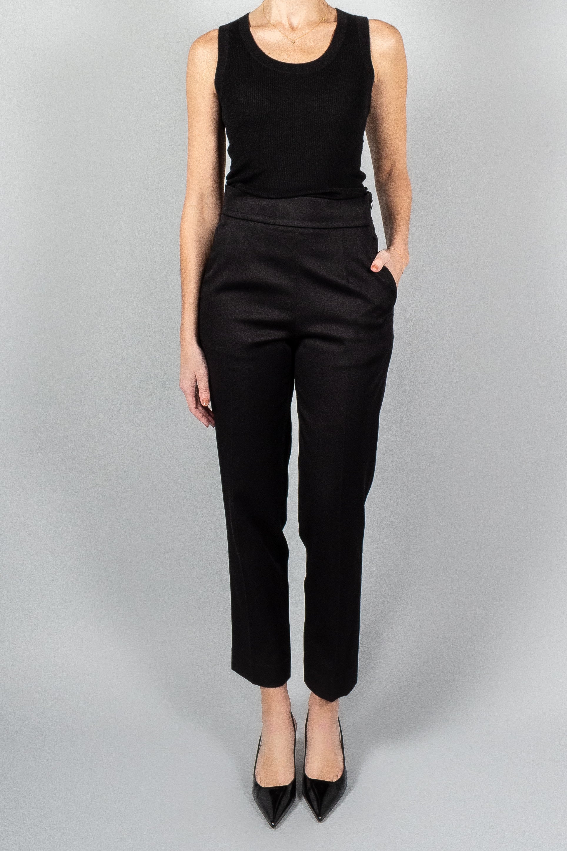 Forte Forte Cotton Twill Tapered Pants-Pants and Shorts-Misch-Boutique-Vancouver-Canada-misch.ca