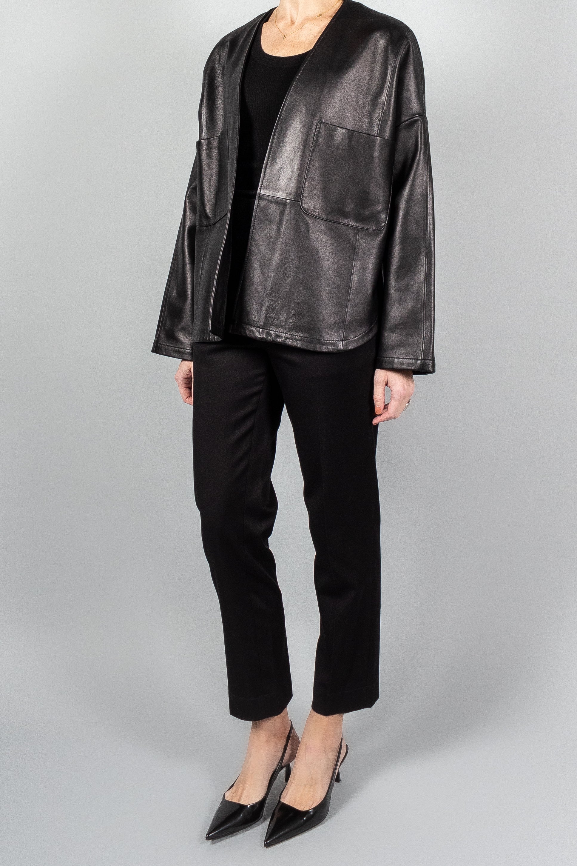 Forte Forte Nappa Leather Kimono-Tops-Misch-Boutique-Vancouver-Canada-misch.ca