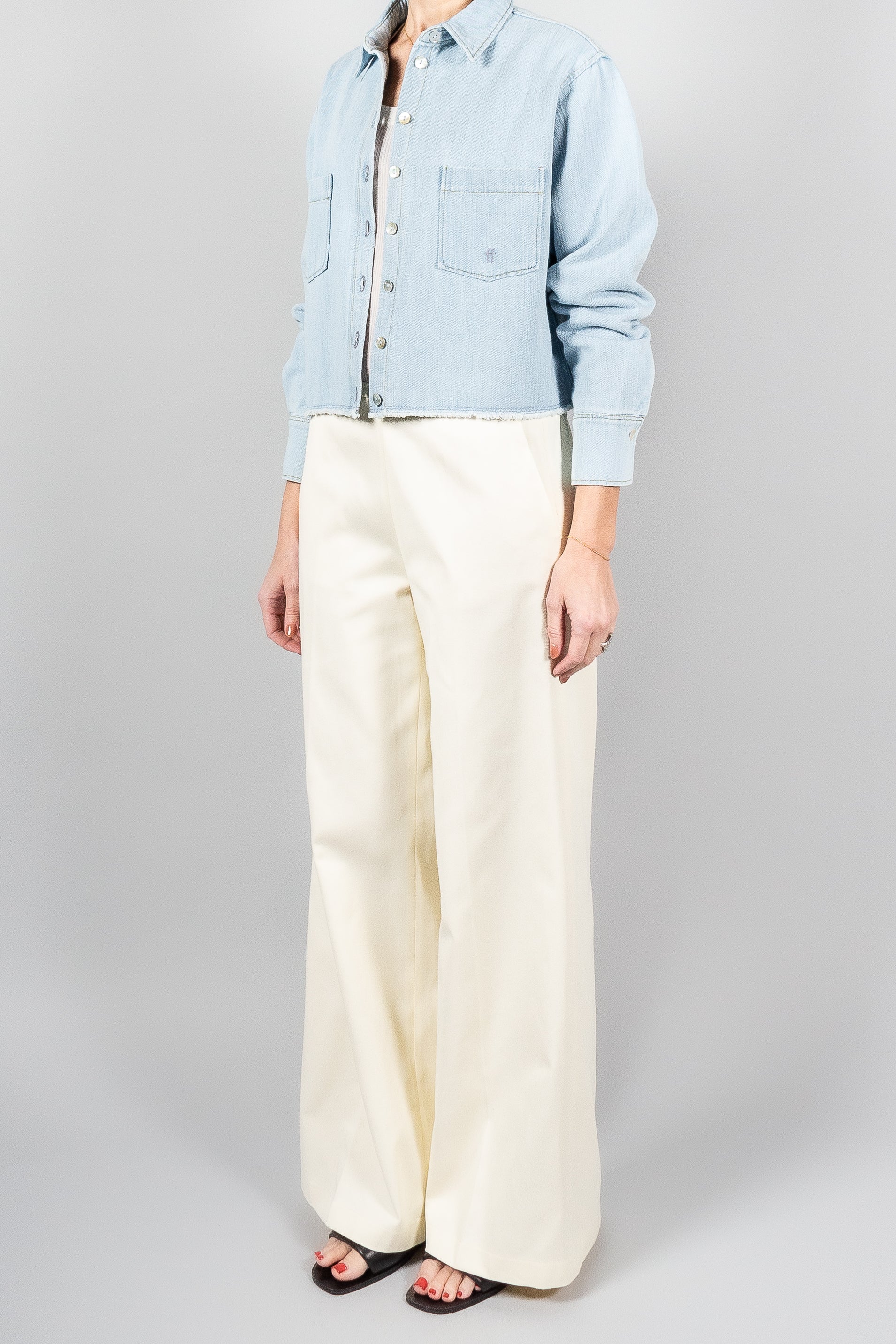 Forte Forte Denim Calvary Cropped Shirt-Tops-Misch-Boutique-Vancouver-Canada-misch.ca