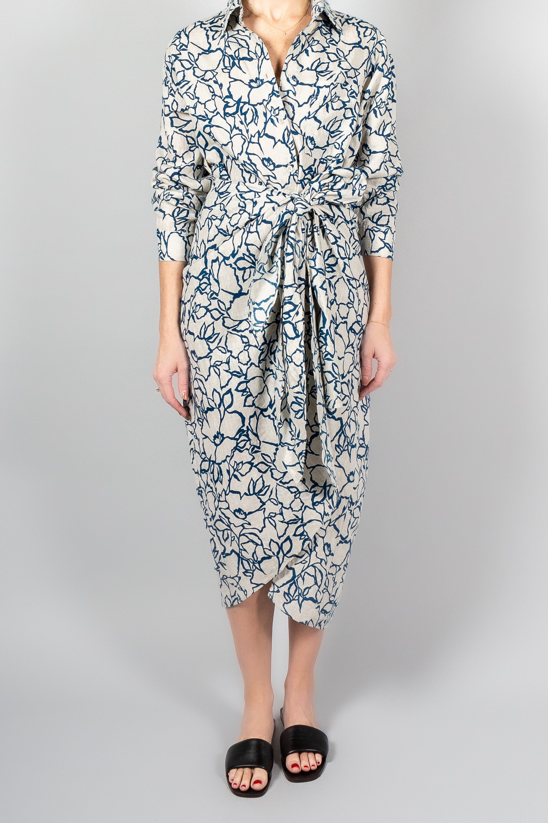 Apiece Apart Alessandra Sarong Shirt Dress-Dresses and Jumpsuits-Misch-Boutique-Vancouver-Canada-misch.ca