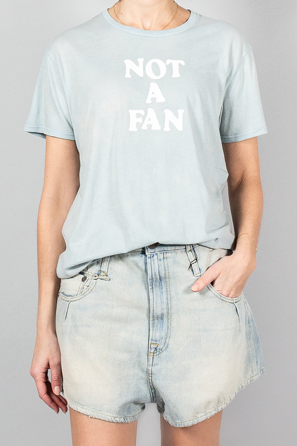 R13 "Not A Fan" Cotton Cashmere Tee-Tops-Misch-Boutique-Vancouver-Canada-misch.ca