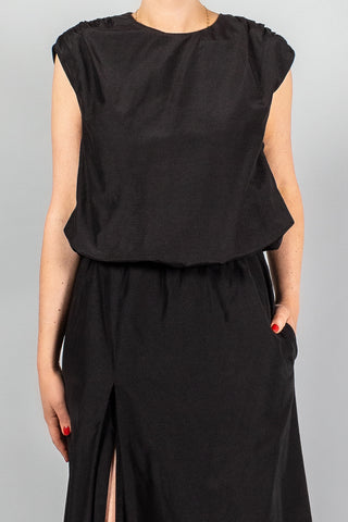 Loulou Studio Carmen Long Gathered Skirt-Skirts-Misch-Boutique-Vancouver-Canada-misch.ca