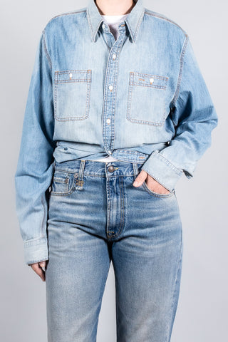 R13 Wrap Around Denim Work Shirt-Tops-Misch-Boutique-Vancouver-Canada-misch.ca