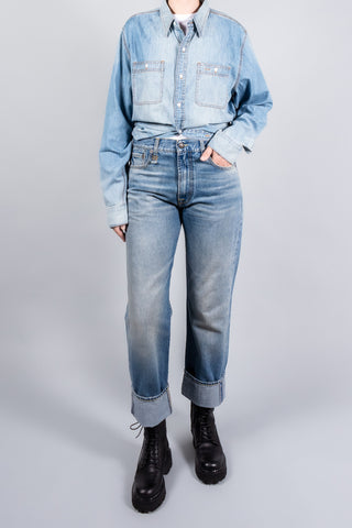 R13 Wrap Around Denim Work Shirt-Tops-Misch-Boutique-Vancouver-Canada-misch.ca