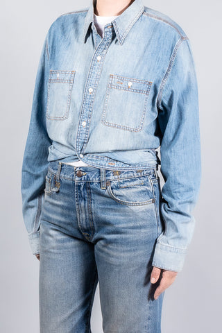 R13 Wrap Around Denim Work Shirt-Tops-Misch-Boutique-Vancouver-Canada-misch.ca