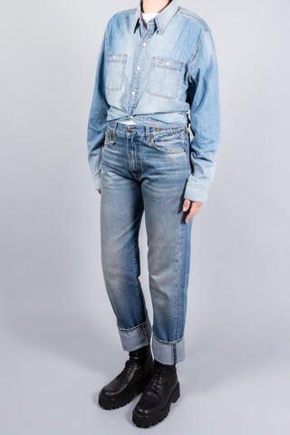 R13 Wrap Around Denim Work Shirt-Tops-Misch-Boutique-Vancouver-Canada-misch.ca