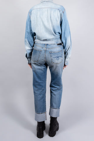 R13 Wrap Around Denim Work Shirt-Tops-Misch-Boutique-Vancouver-Canada-misch.ca